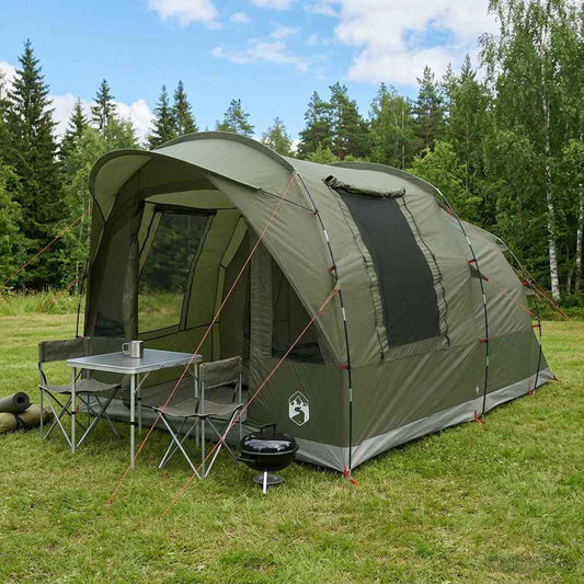 Tunnel Tent Olive Green 400 x 260 x 200 cm Polyester and Steel