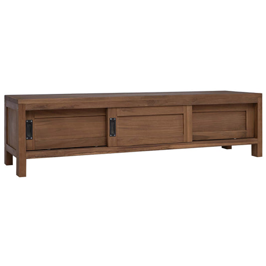 TV Cabinet 110 x 30 x 30 cm Solid Teak Wood Natural