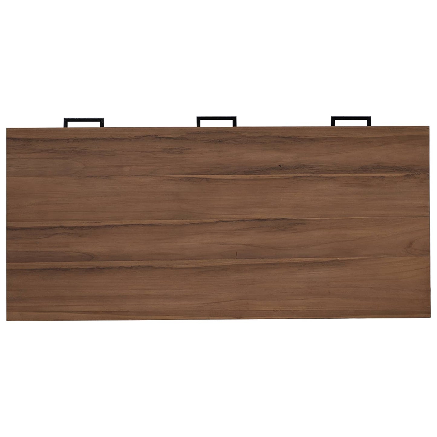 Desk with Drawers Natural Solid Teak Wood 110 x 50 x 75 cm