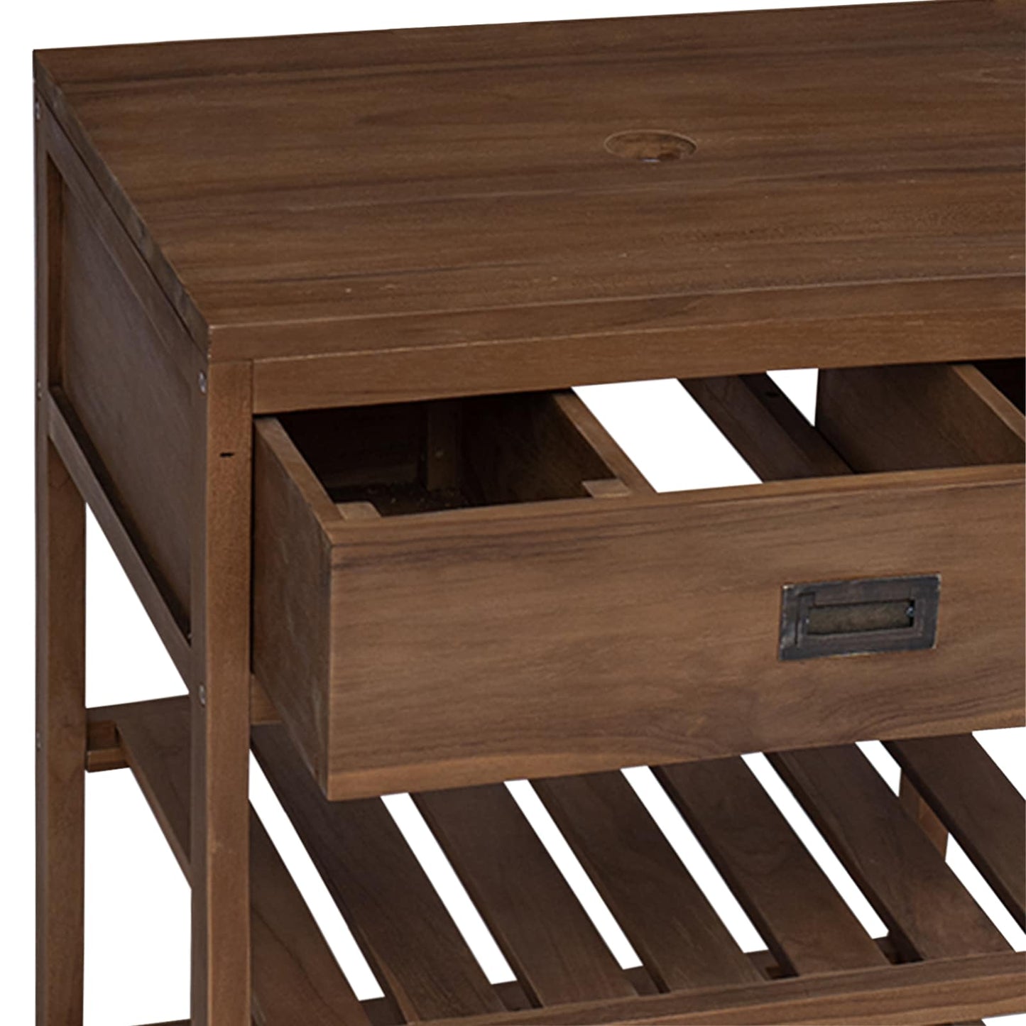 Bathroom Cabinet Natural 60 x 45 x 75 cm Solid Teak Wood