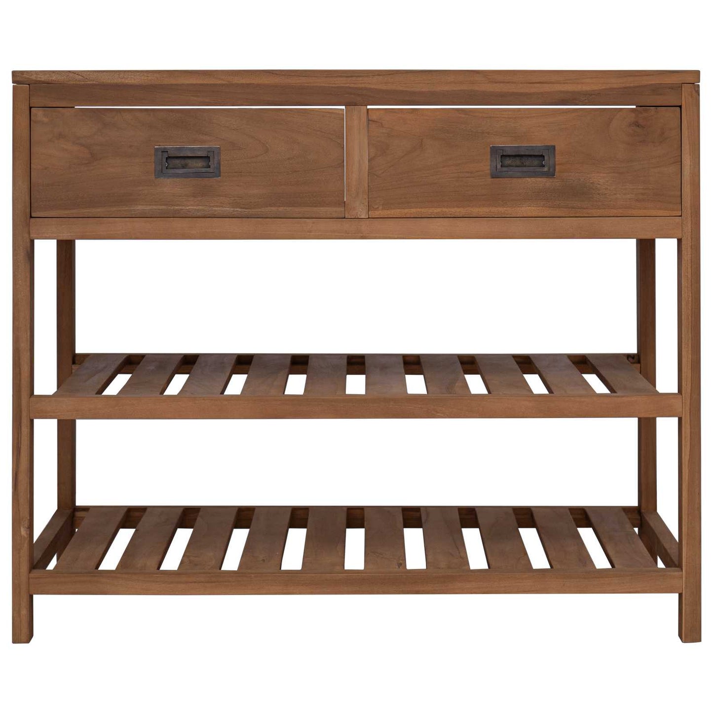 Bathroom Cabinet Natural 90 x 45 x 75 cm Solid Teak Wood