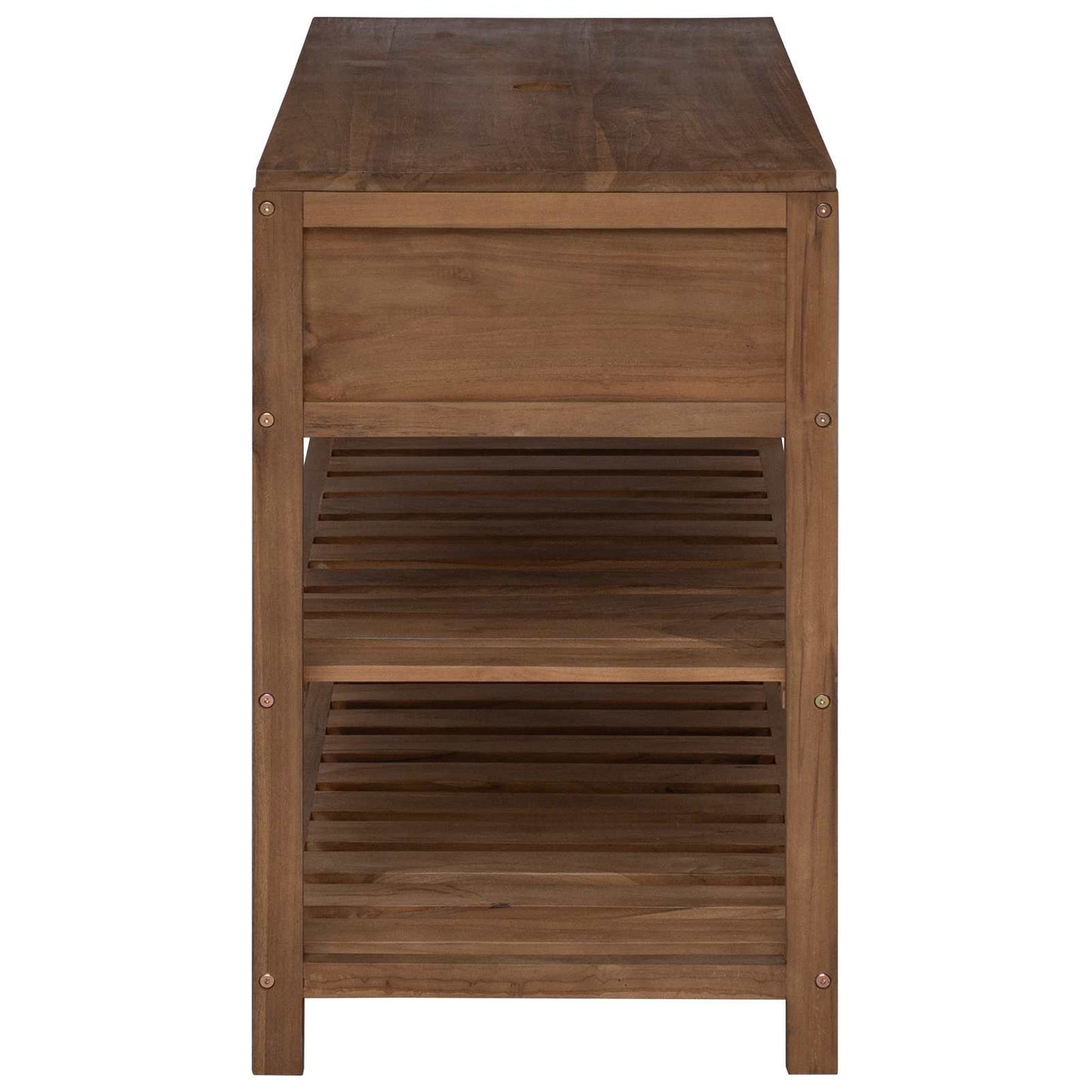 Bathroom Cabinet Natural 90 x 45 x 75 cm Solid Teak Wood