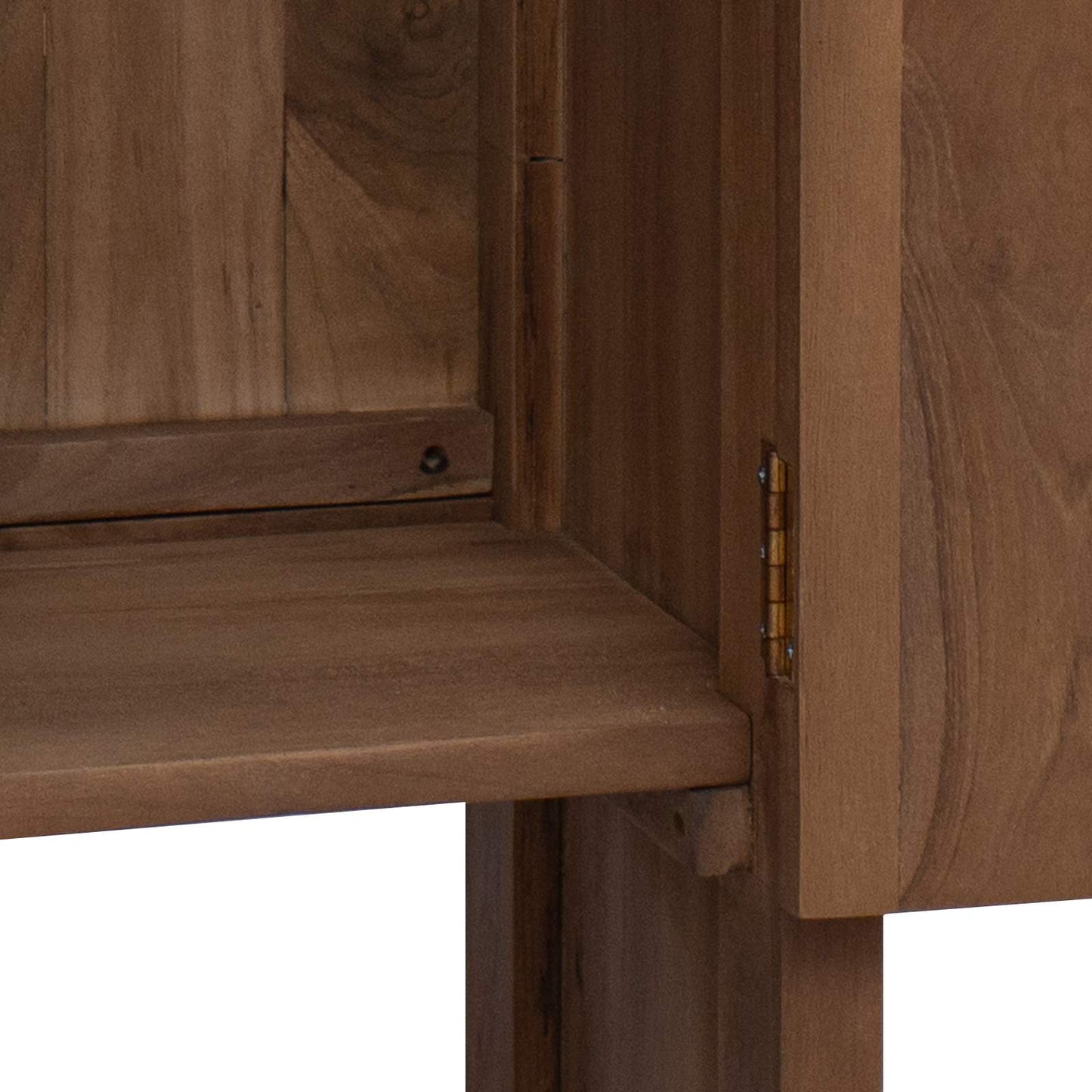 Bathroom Side Cabinet Natural 25 x 25 x 100 cm Solid Teak Wood