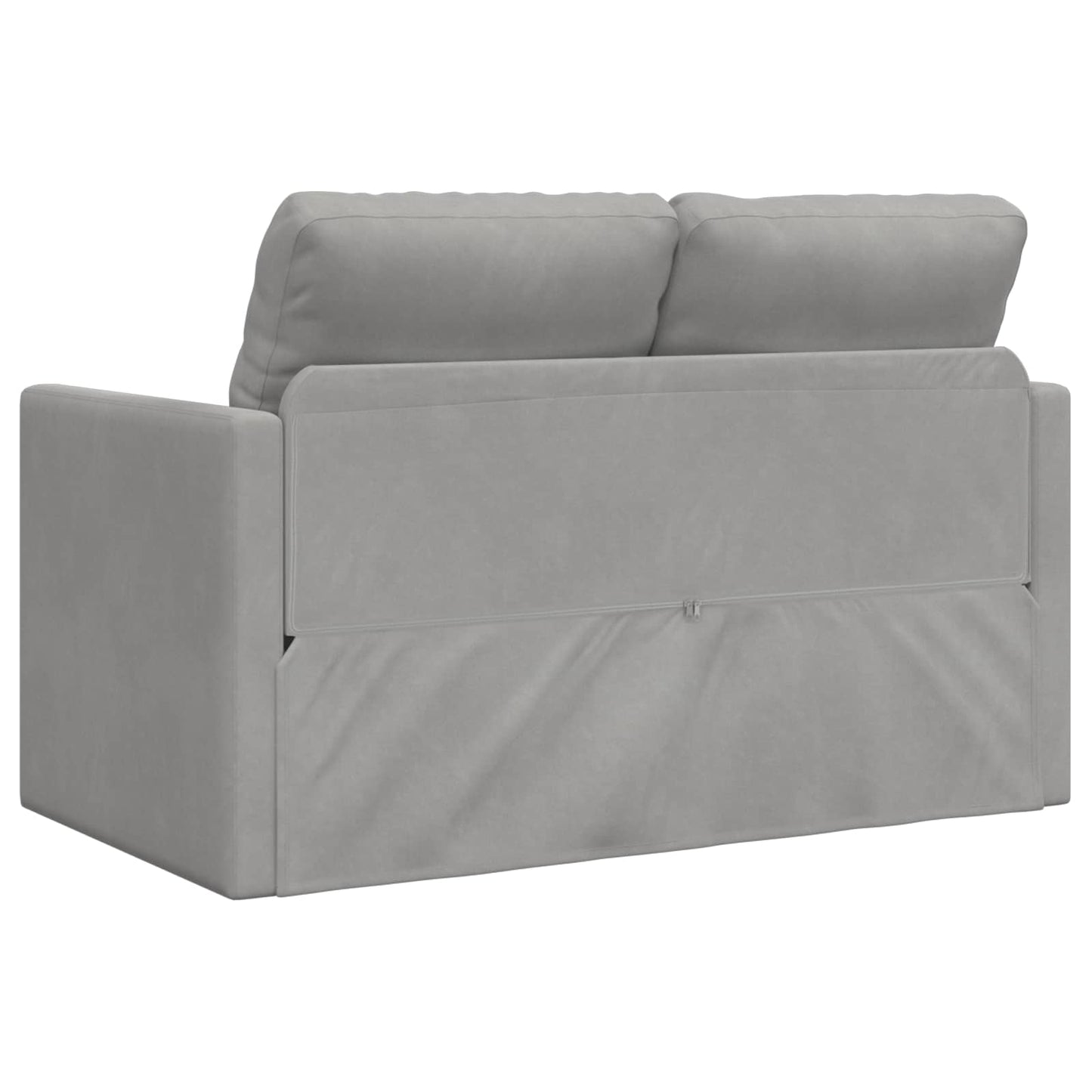 Folding Sofa Bed Light Grey 122 x 70 x 60 cm Velvet