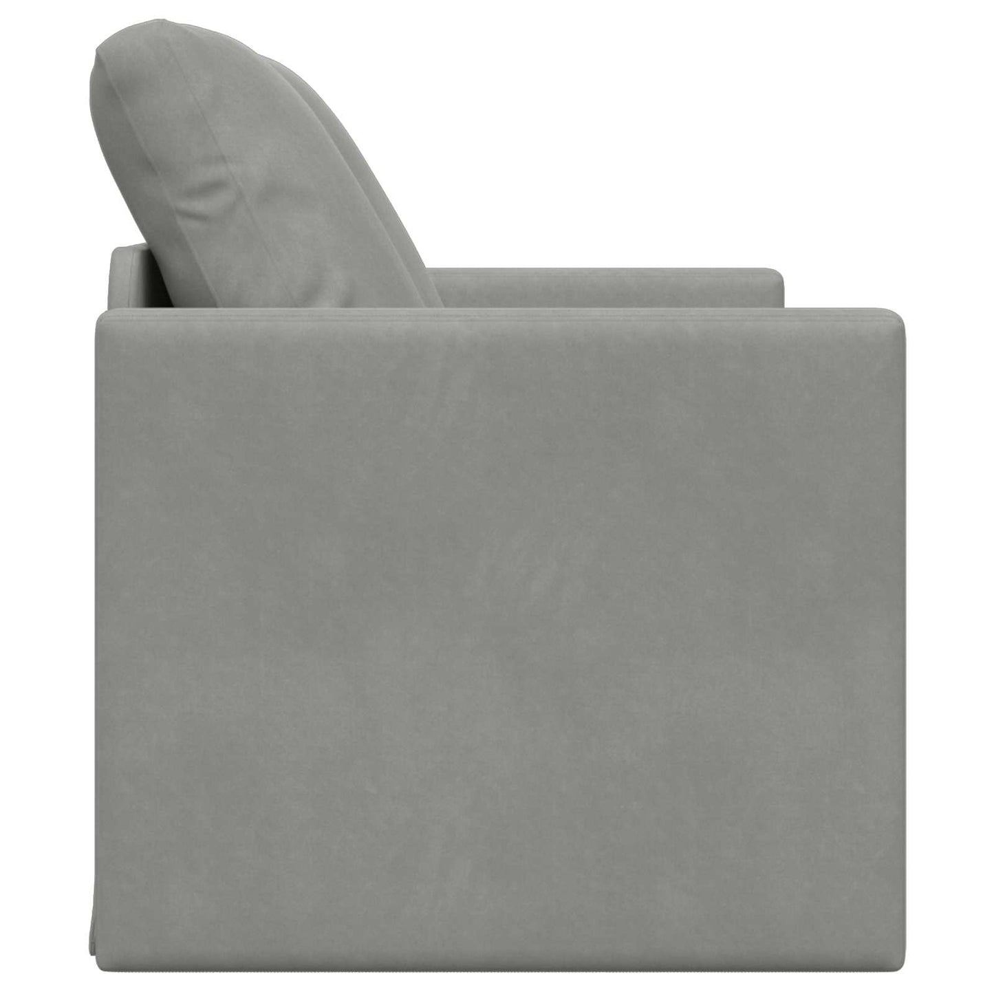 Folding Sofa Bed Light Grey 122 x 70 x 60 cm Velvet
