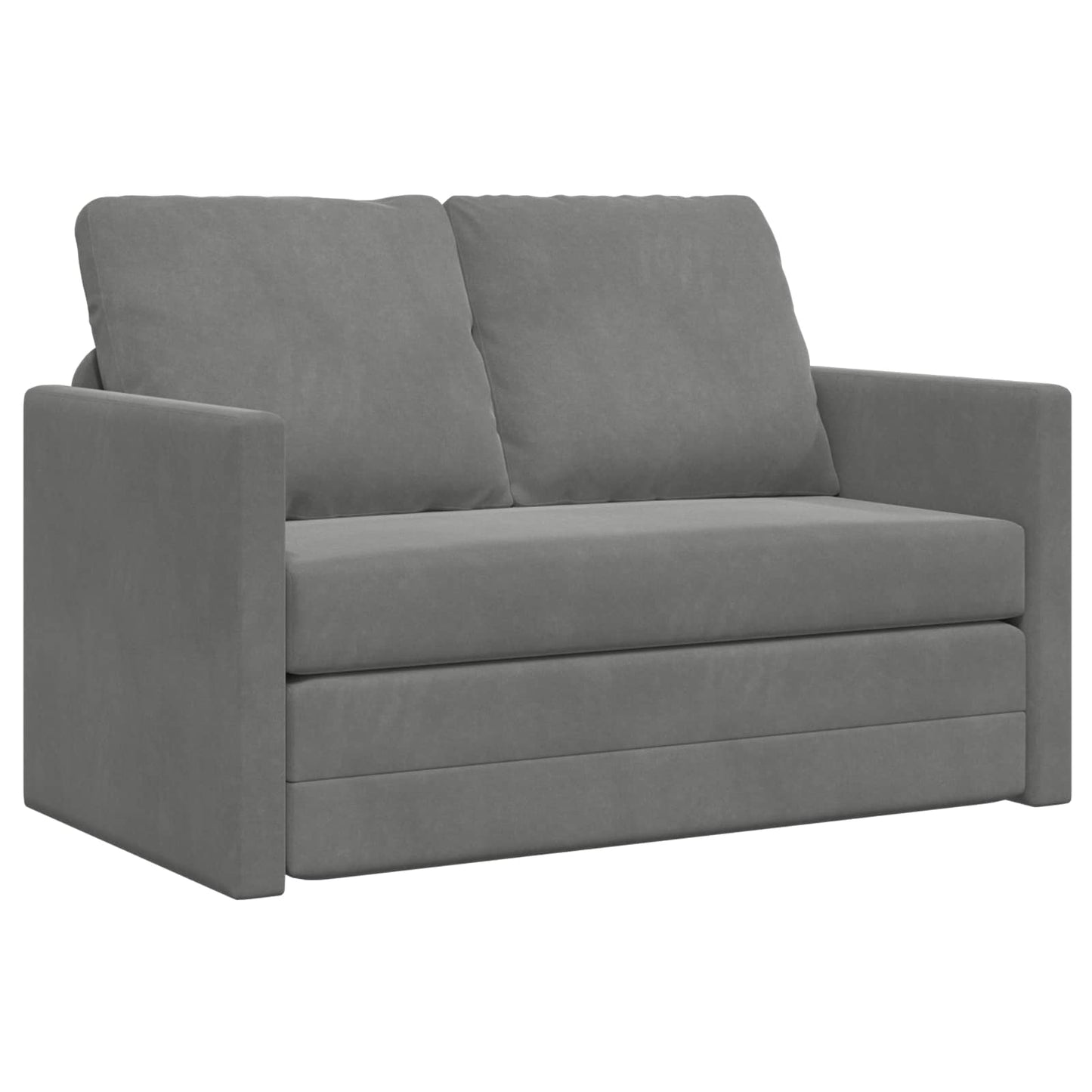 Folding Sofa Bed Dark Grey 122 x 70 x 60 cm Velvet