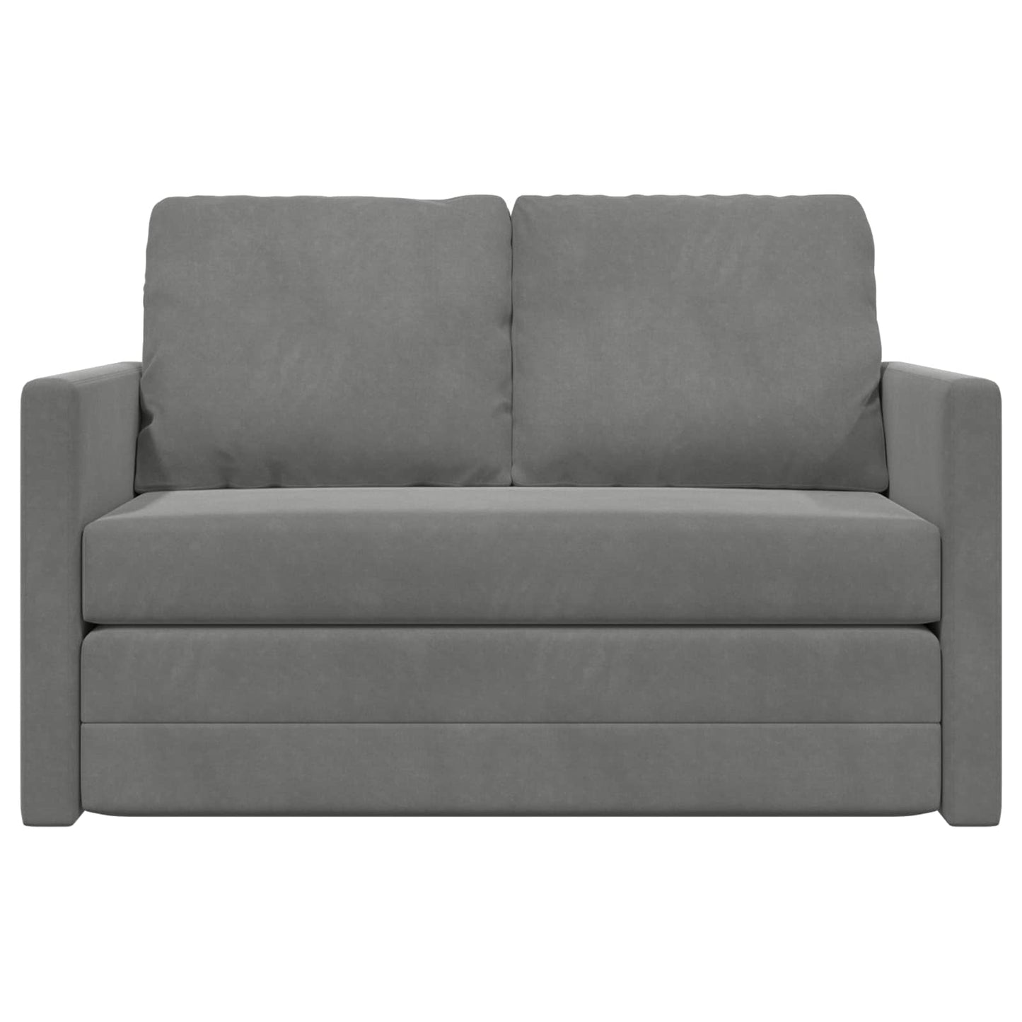 Folding Sofa Bed Dark Grey 122 x 70 x 60 cm Velvet