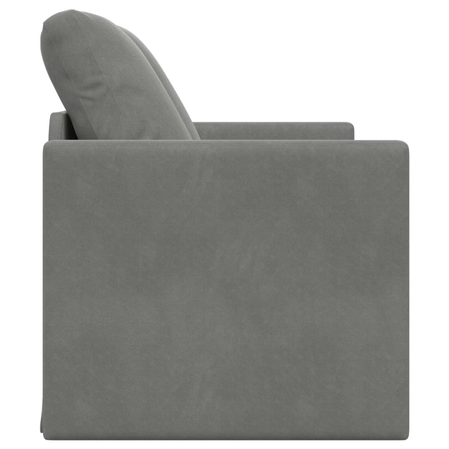 Folding Sofa Bed Dark Grey 122 x 70 x 60 cm Velvet
