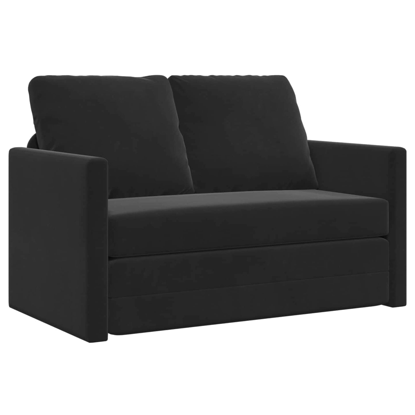 Folding Sofa Bed Black 122 x 70 x 60 cm Velvet