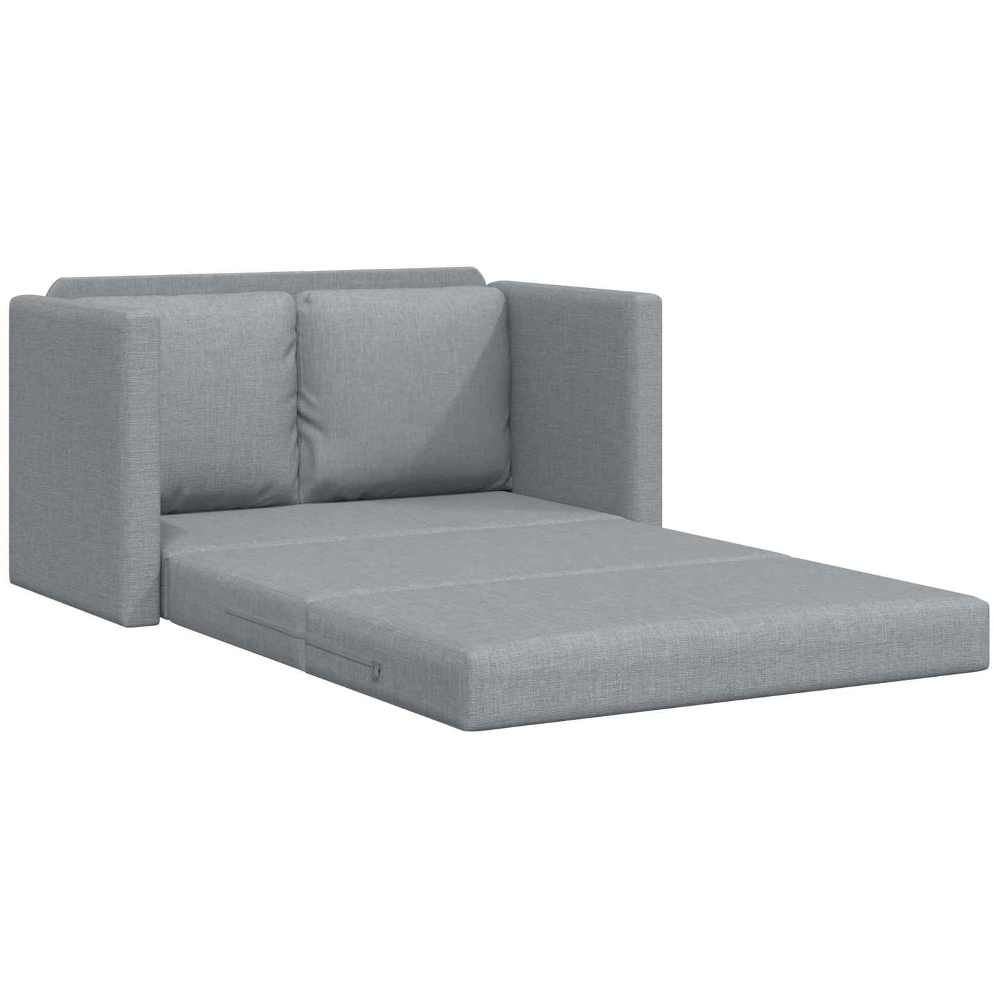 Folding Sofa Bed Light Grey 112 x 60 x 55 cm Fabric