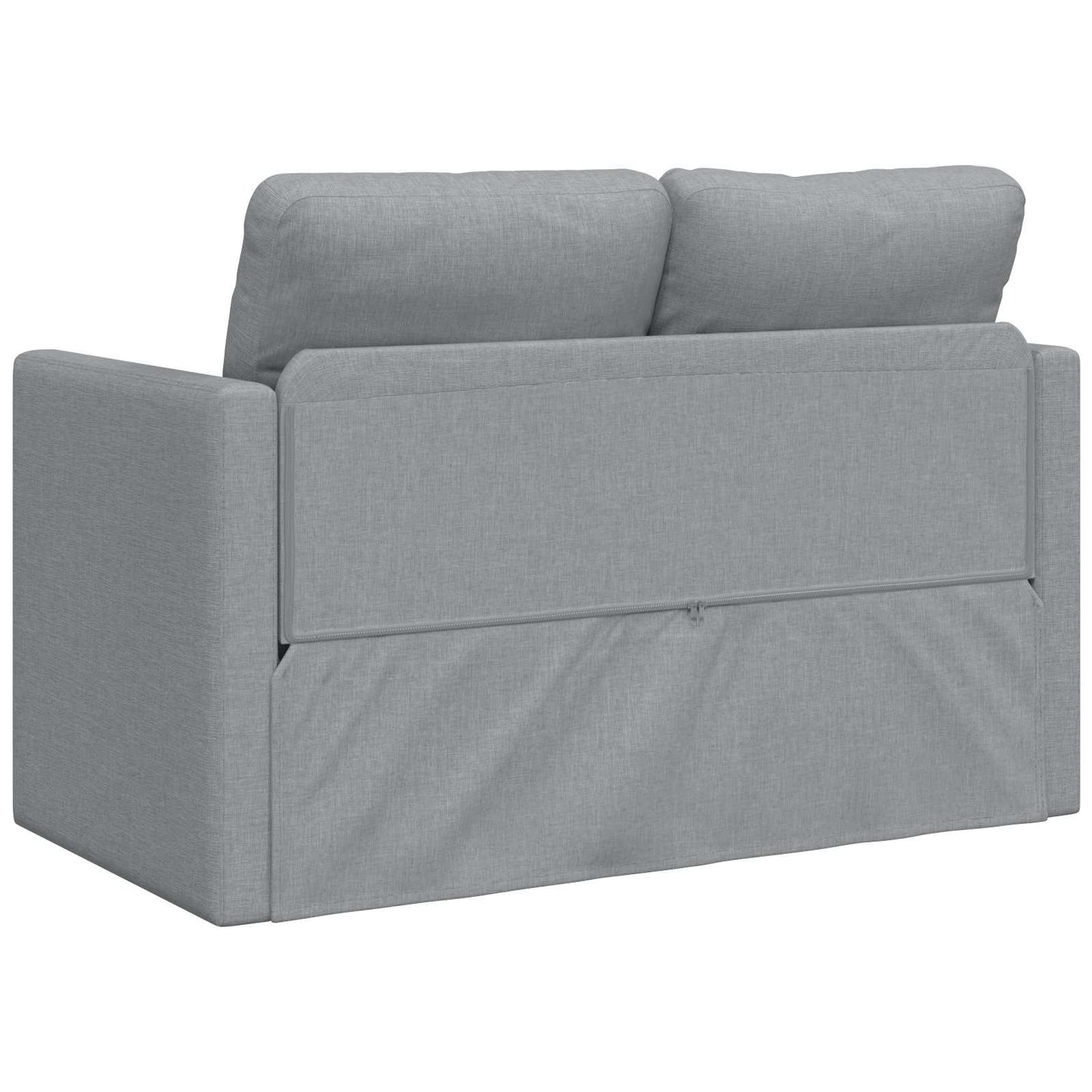 Folding Sofa Bed Light Grey 112 x 60 x 55 cm Fabric