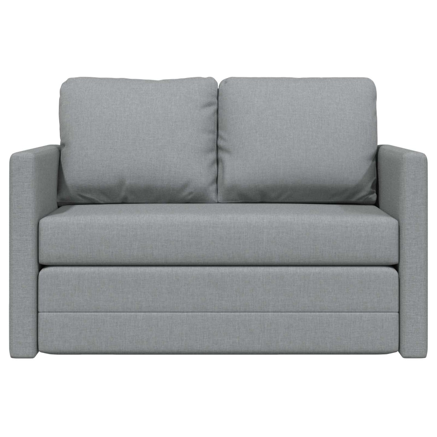 Folding Sofa Bed Light Grey 112 x 60 x 55 cm Fabric