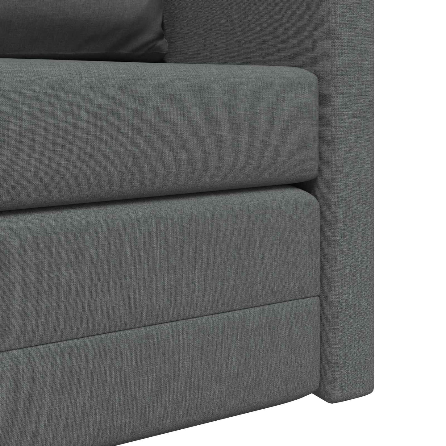 Folding Sofa Bed Dark Grey 112 x 60 x 55 cm Fabric