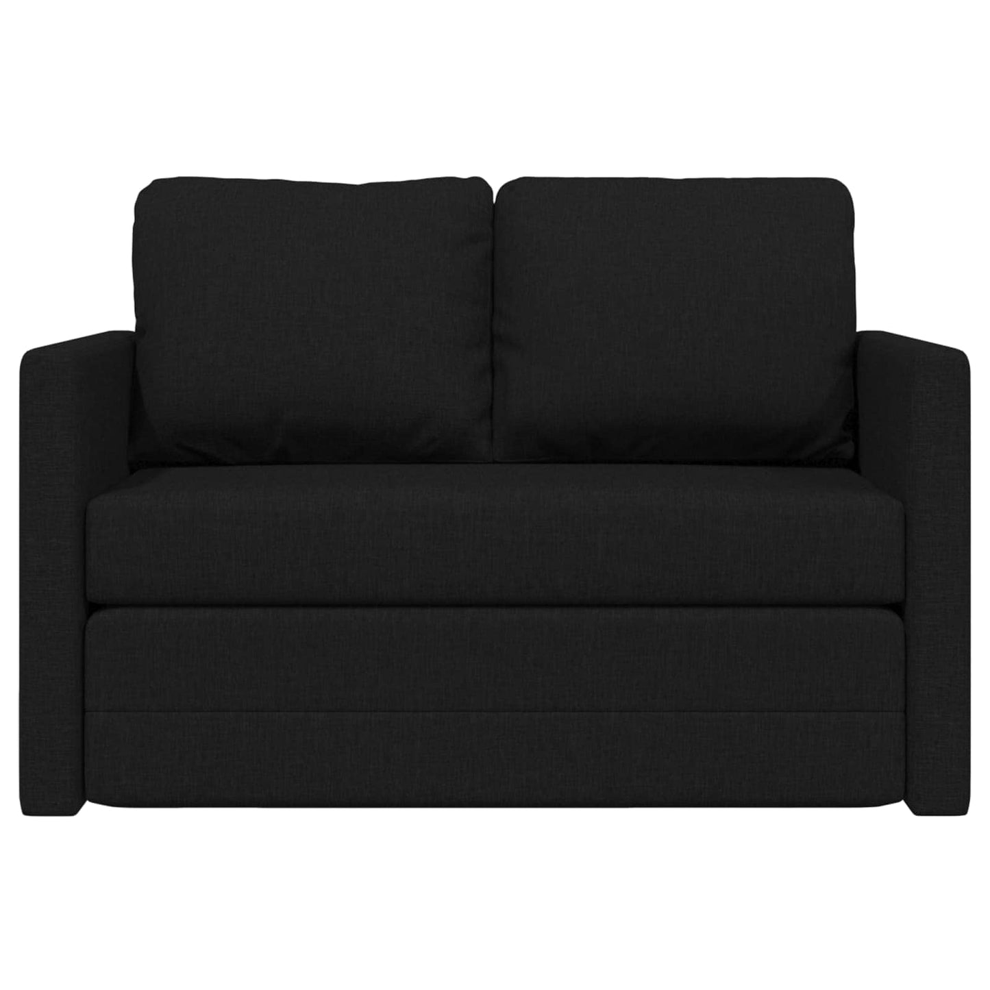 Folding Sofa Bed Black 112 x 60 x 55 cm Fabric