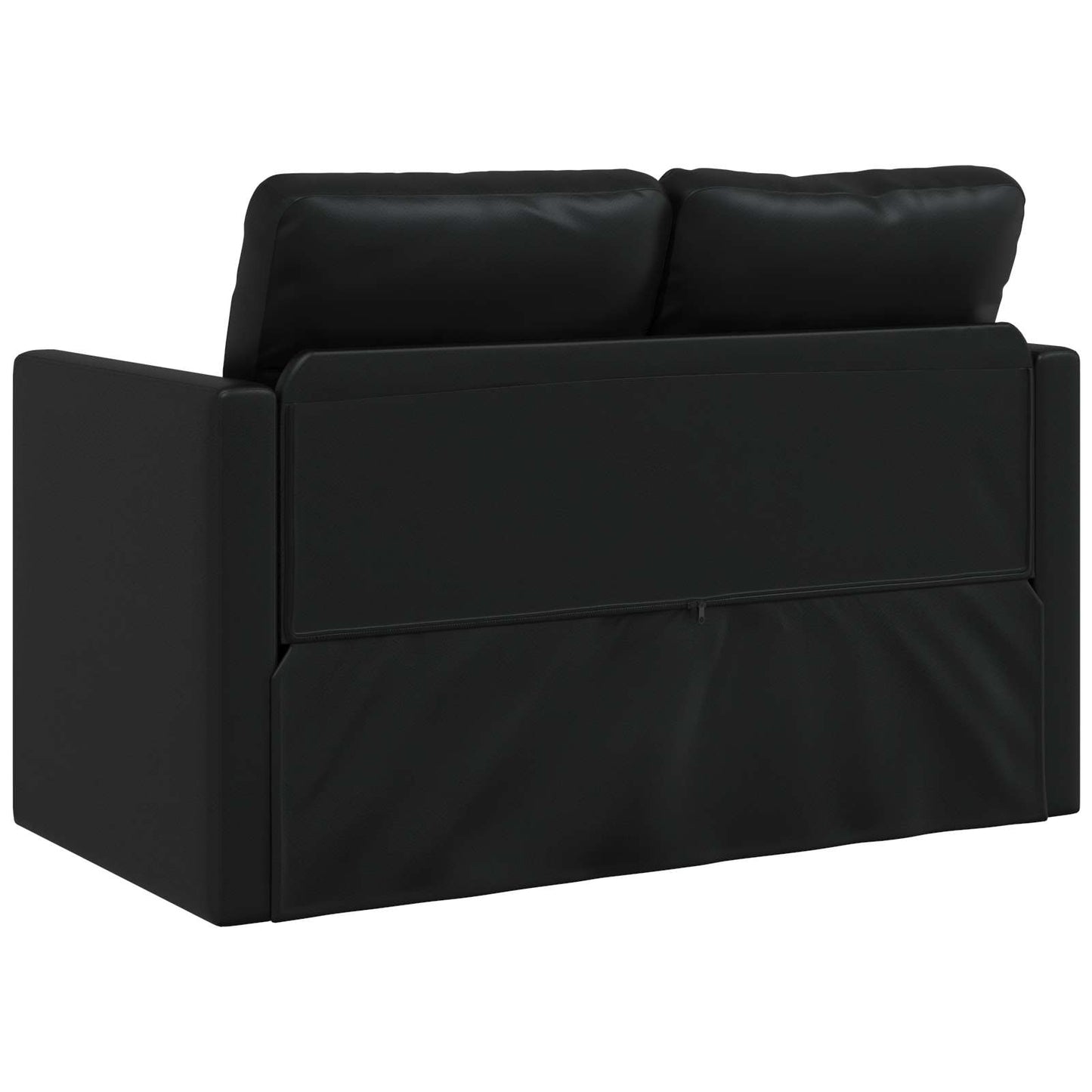 Folding Sofa Bed Black 112 x 60 x 55 cm Faux Leather