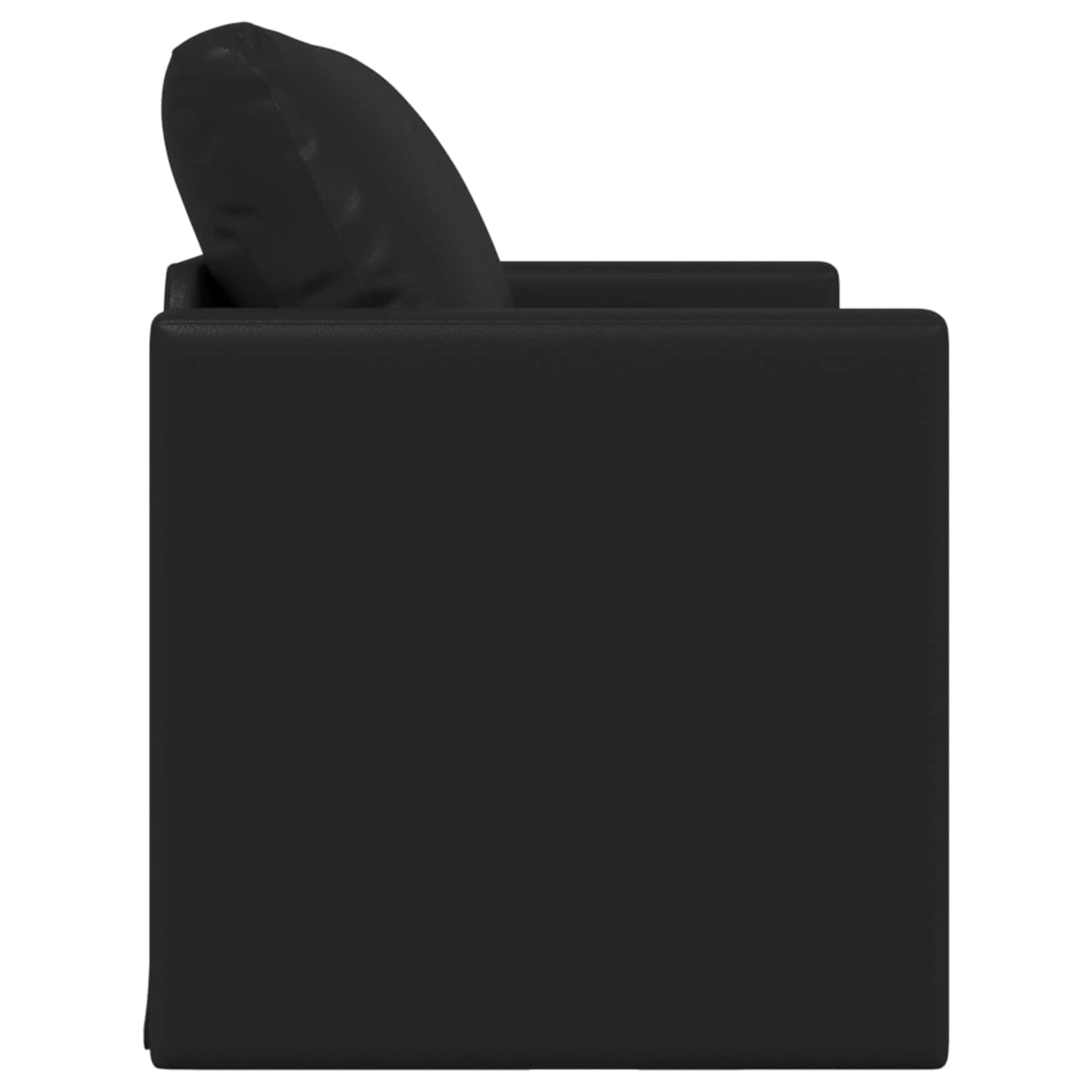 Folding Sofa Bed Black 112 x 60 x 55 cm Faux Leather