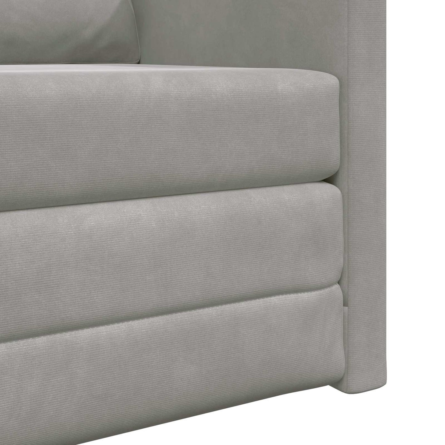 Folding Sofa Bed Light Grey 74 x 77 x 81 cm Velvet