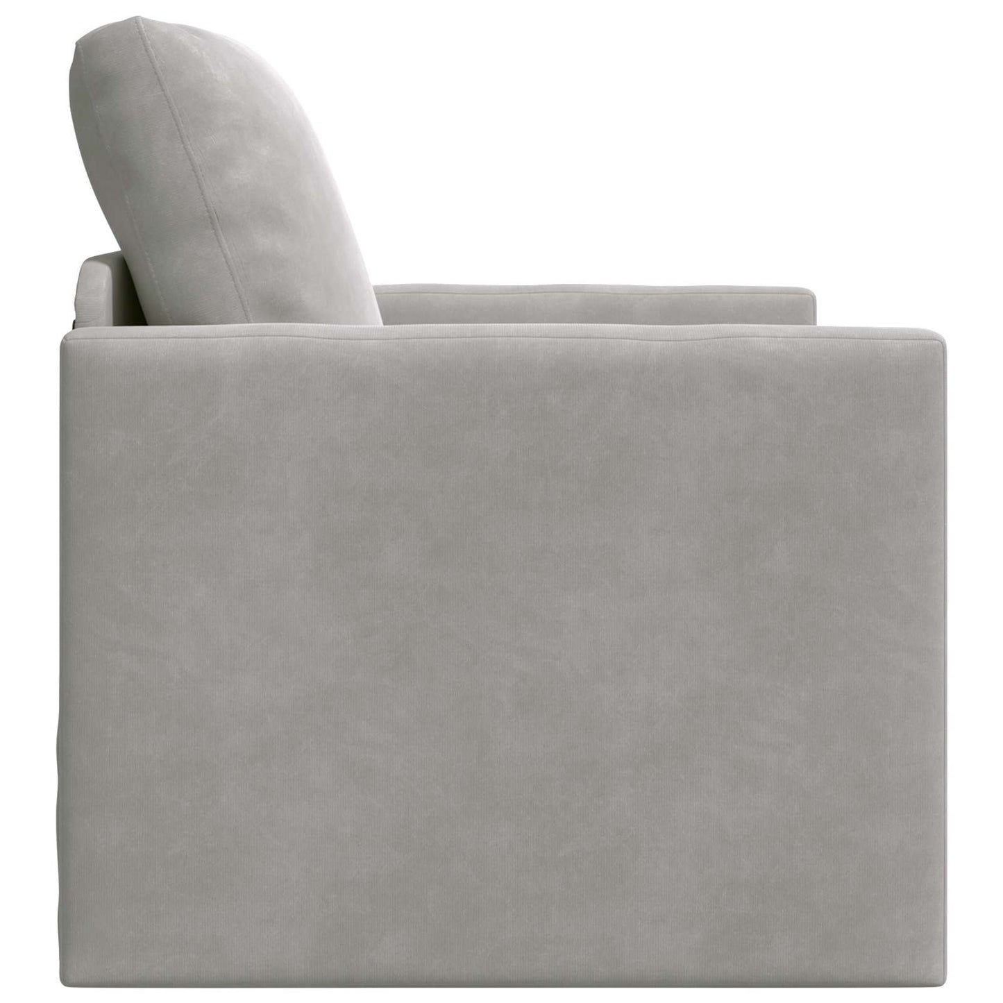 Folding Sofa Bed Light Grey 74 x 77 x 81 cm Velvet