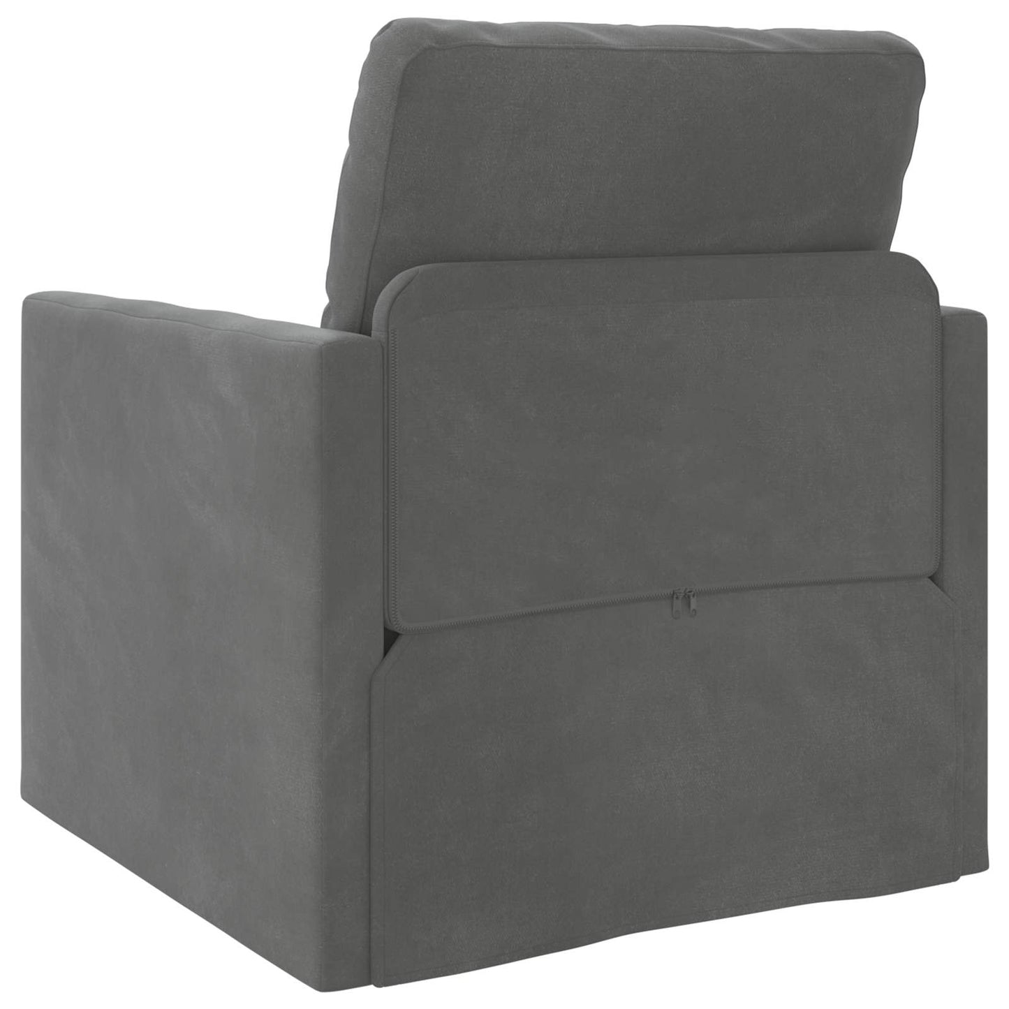 Folding Sofa Bed Dark Grey 74 x 77 x 81 cm Velvet
