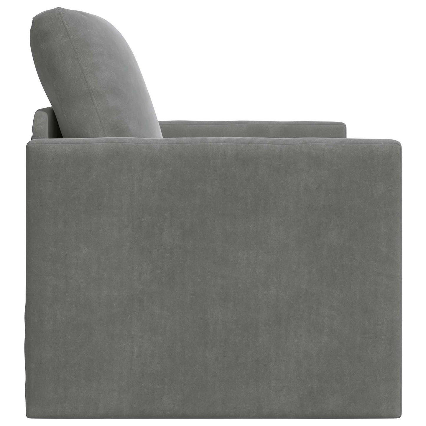 Folding Sofa Bed Dark Grey 74 x 77 x 81 cm Velvet