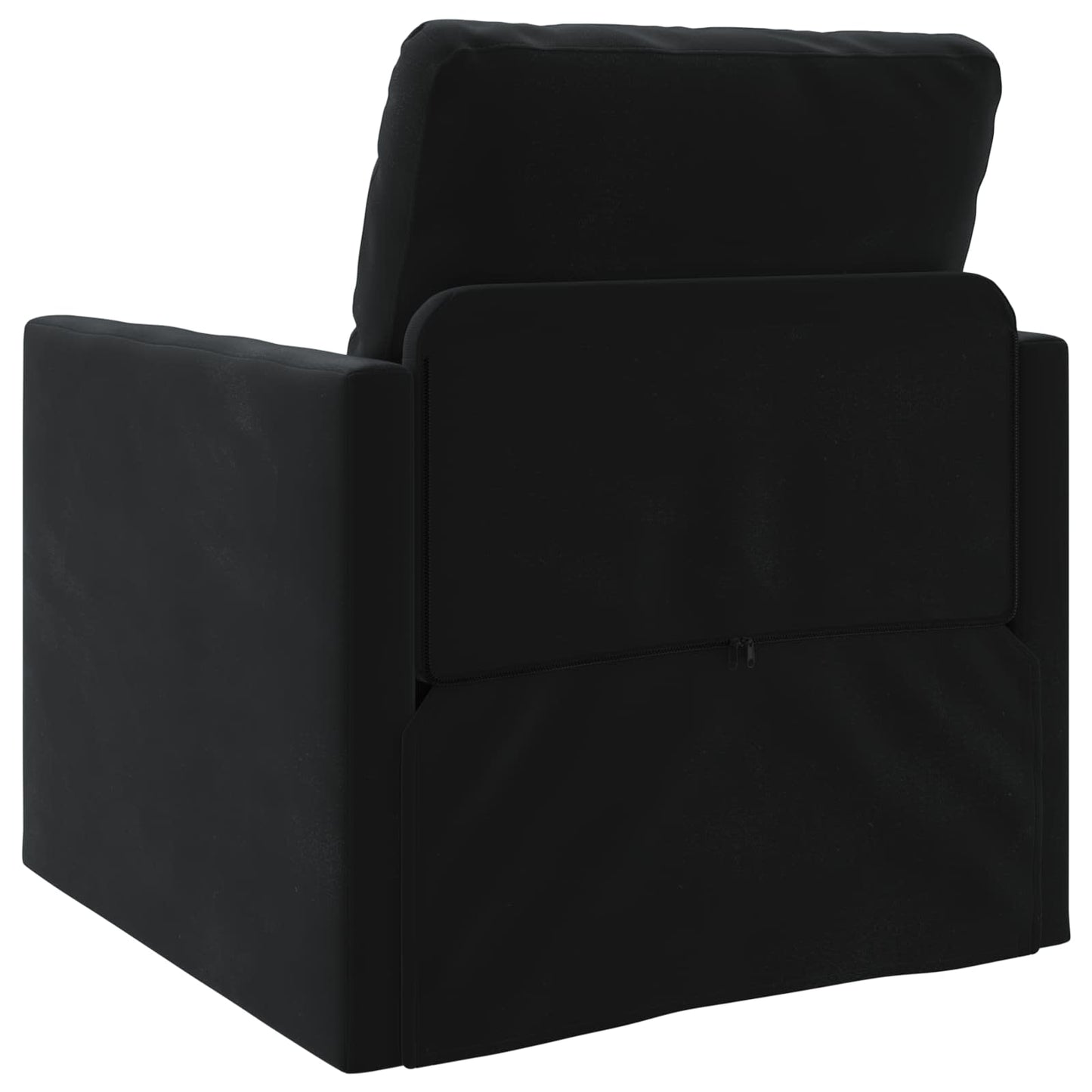 Folding Sofa Bed Black 74 x 77 x 81 cm Velvet