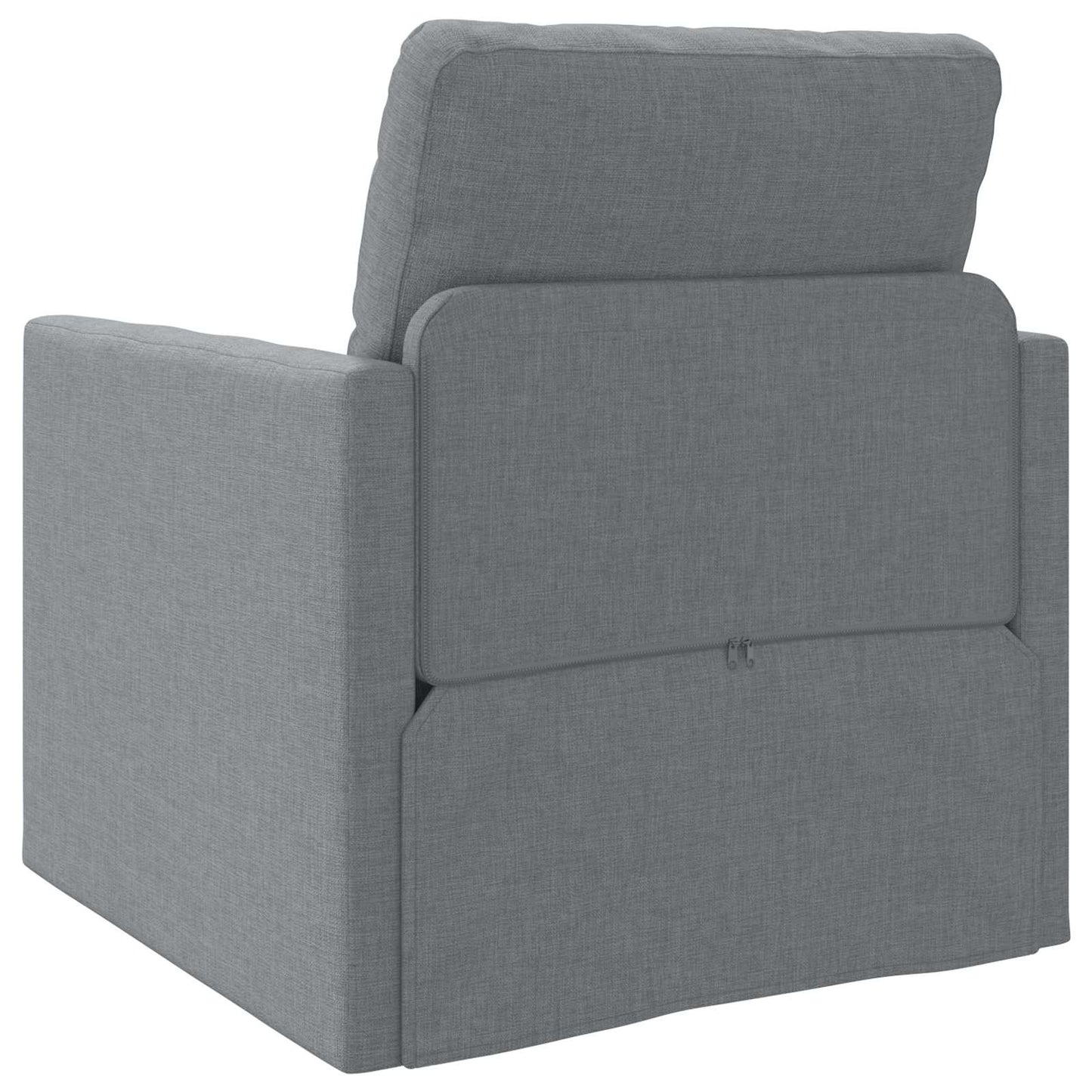 Folding Sofa Bed Light Grey 74 x 77 x 81 cm Fabric