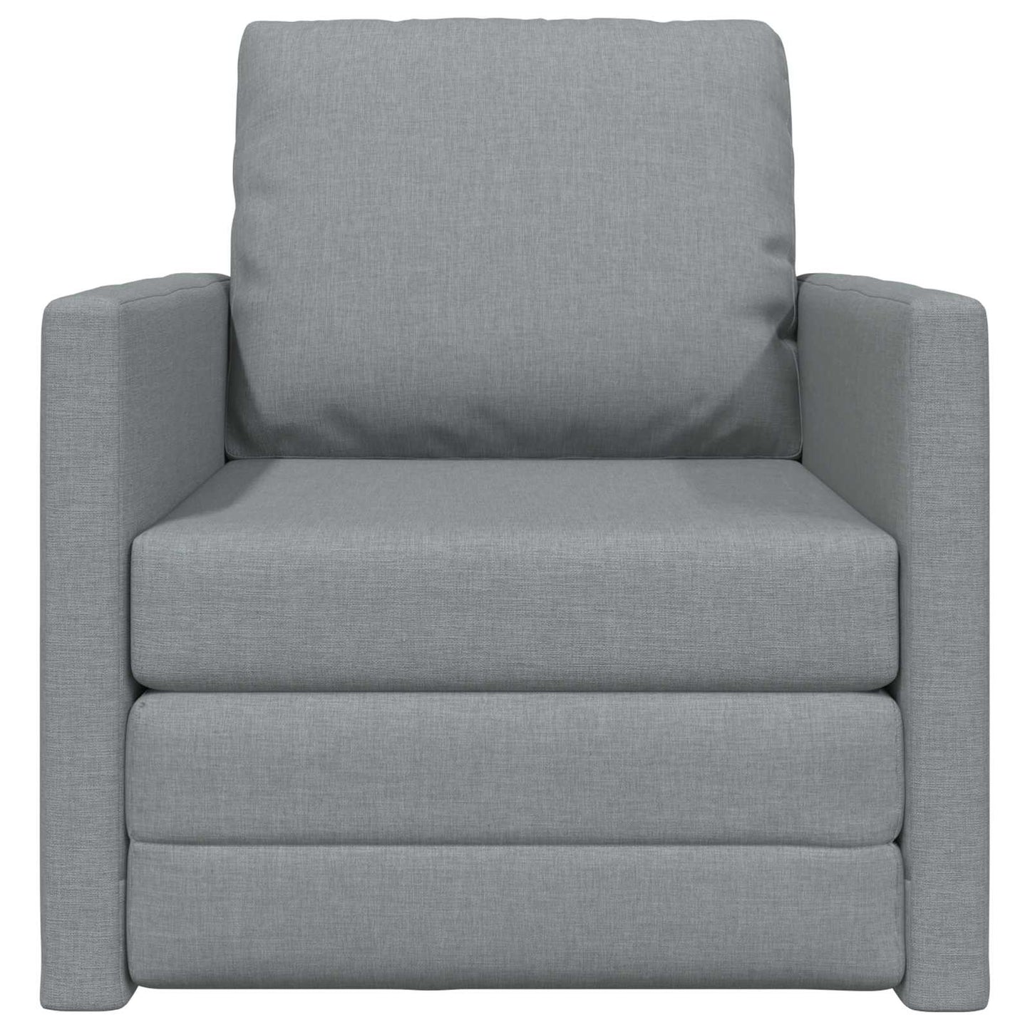 Folding Sofa Bed Light Grey 74 x 77 x 81 cm Fabric