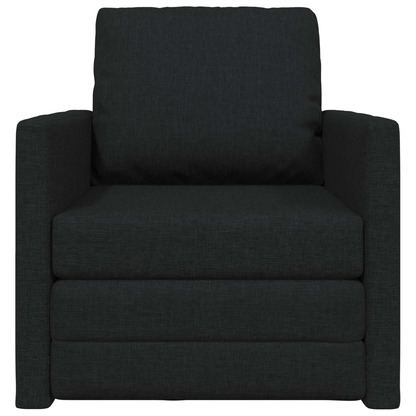 Folding Sofa Bed Black 74 x 77 x 81 cm Fabric