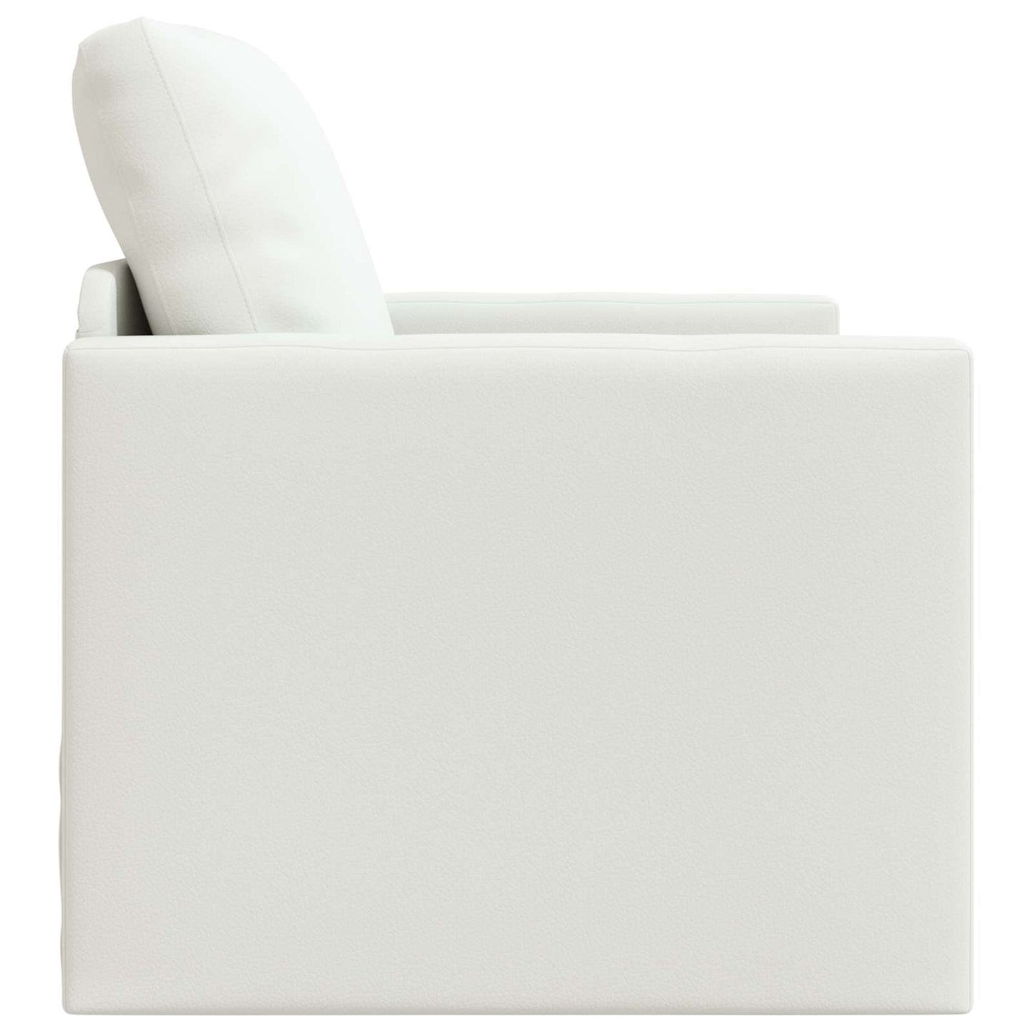 Folding Sofa Bed White 74 x 77 x 81 cm Faux Leather