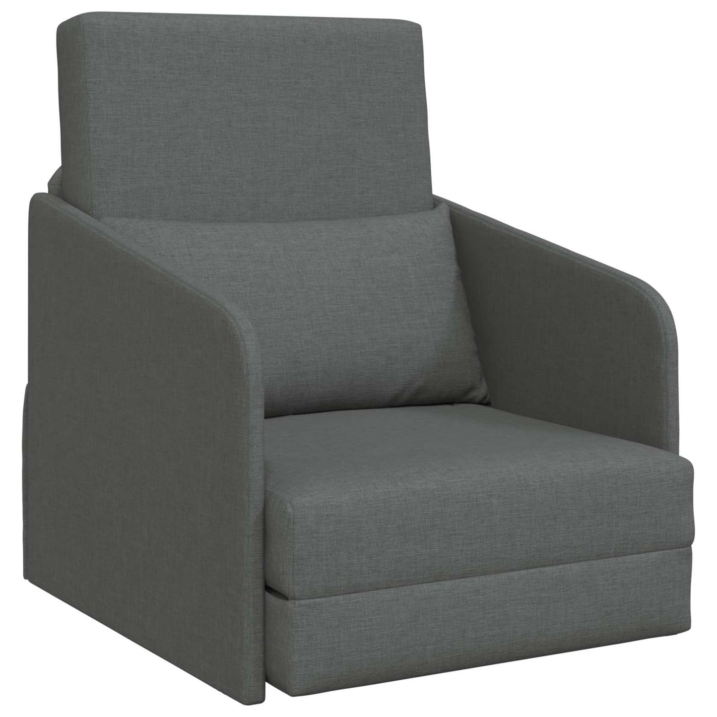 Folding Sofa Bed Dark Grey 65 x 80 x 83 cm Fabric