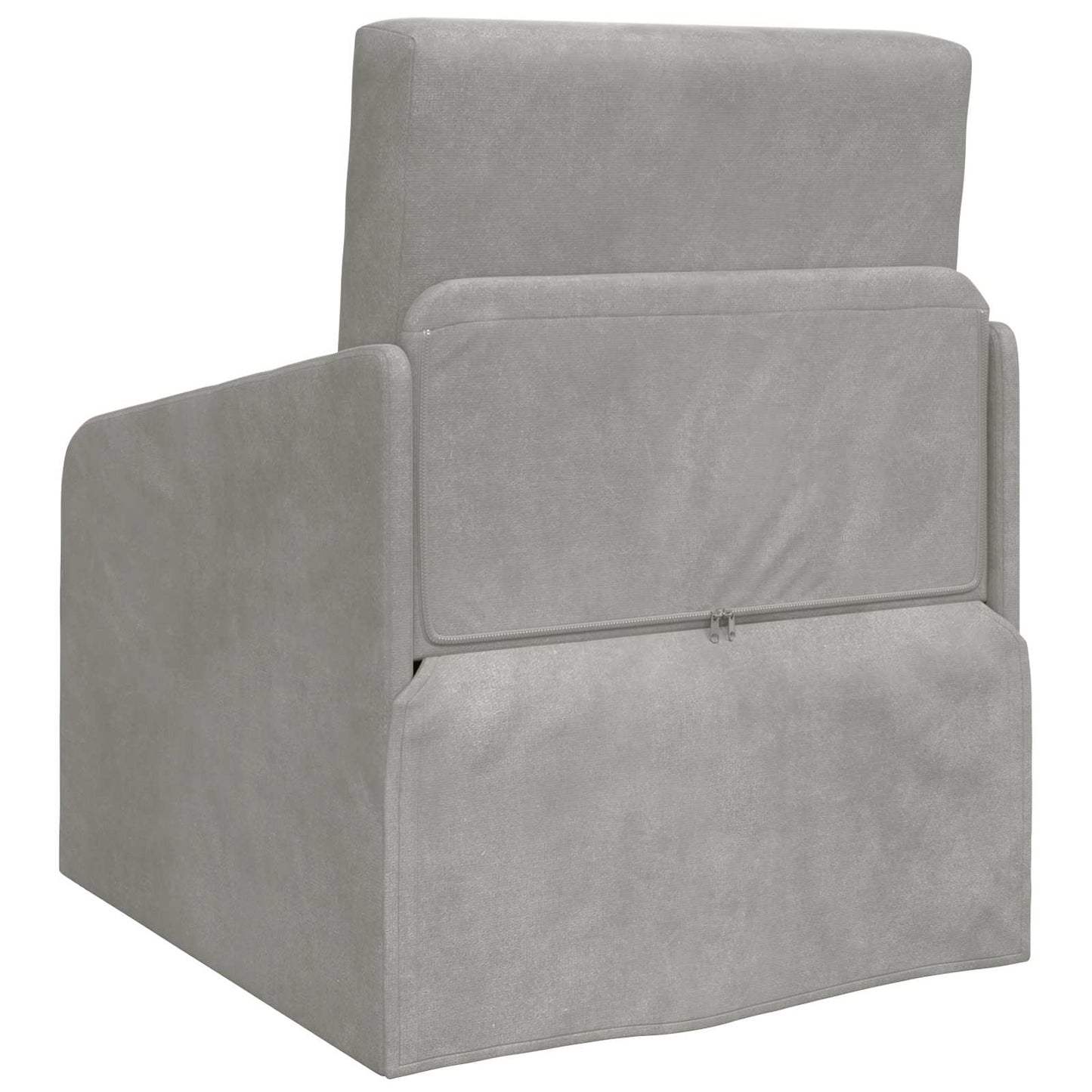 Folding Sofa Bed Light Grey 65 x 80 x 83 cm Velvet
