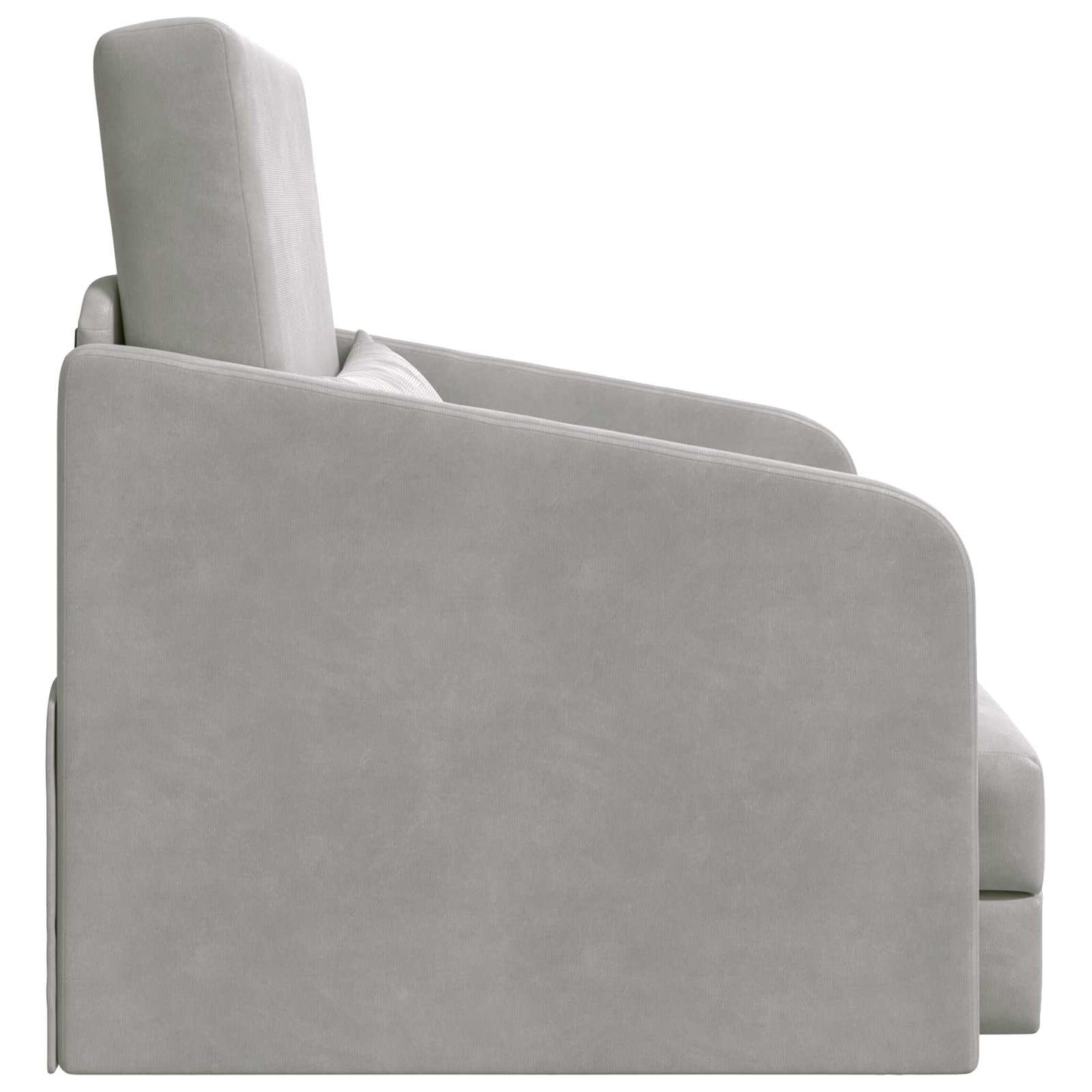 Folding Sofa Bed Light Grey 65 x 80 x 83 cm Velvet