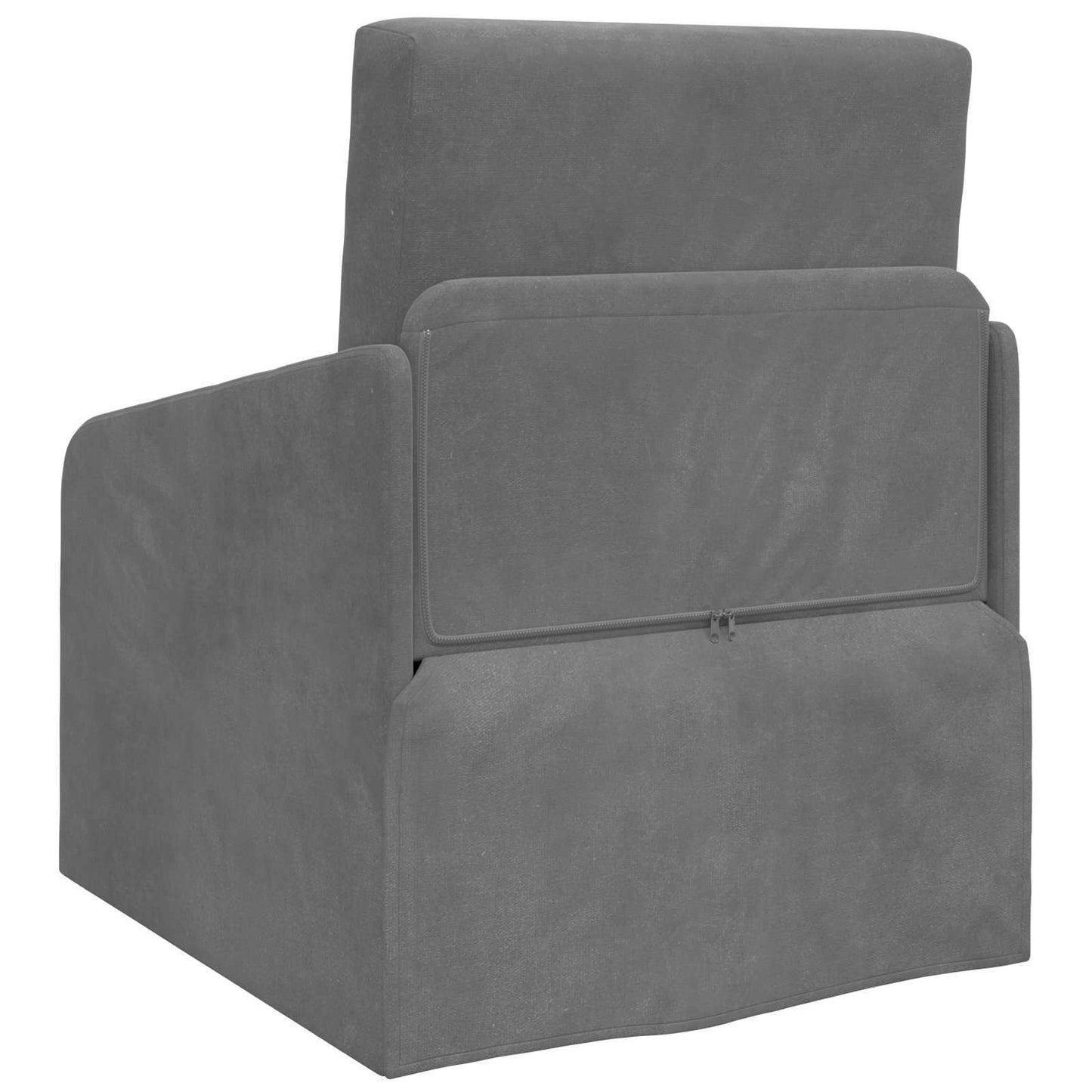 Folding Sofa Bed Dark Grey 65 x 80 x 83 cm Velvet