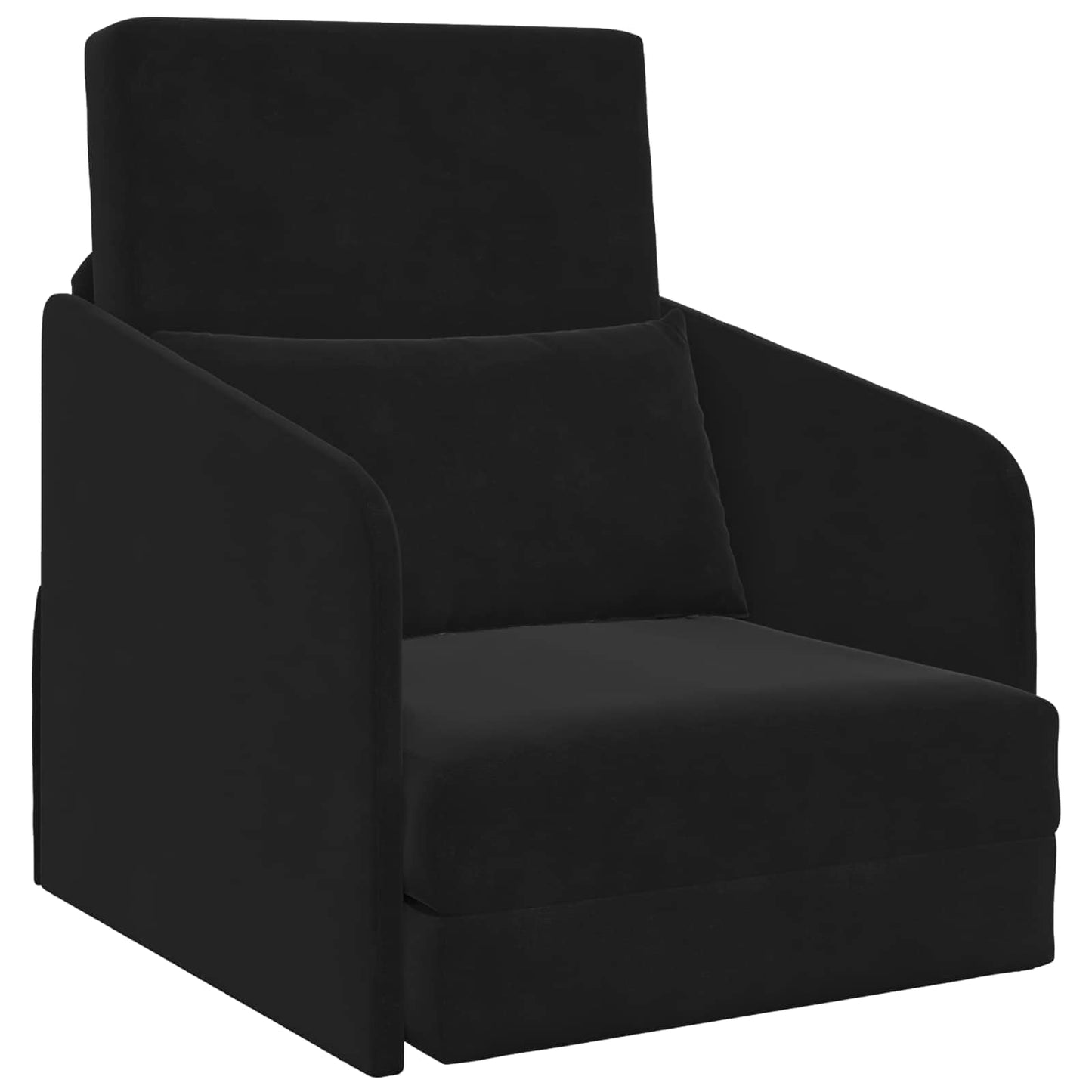 Folding Sofa Bed Black 65 x 80 x 83 cm Velvet