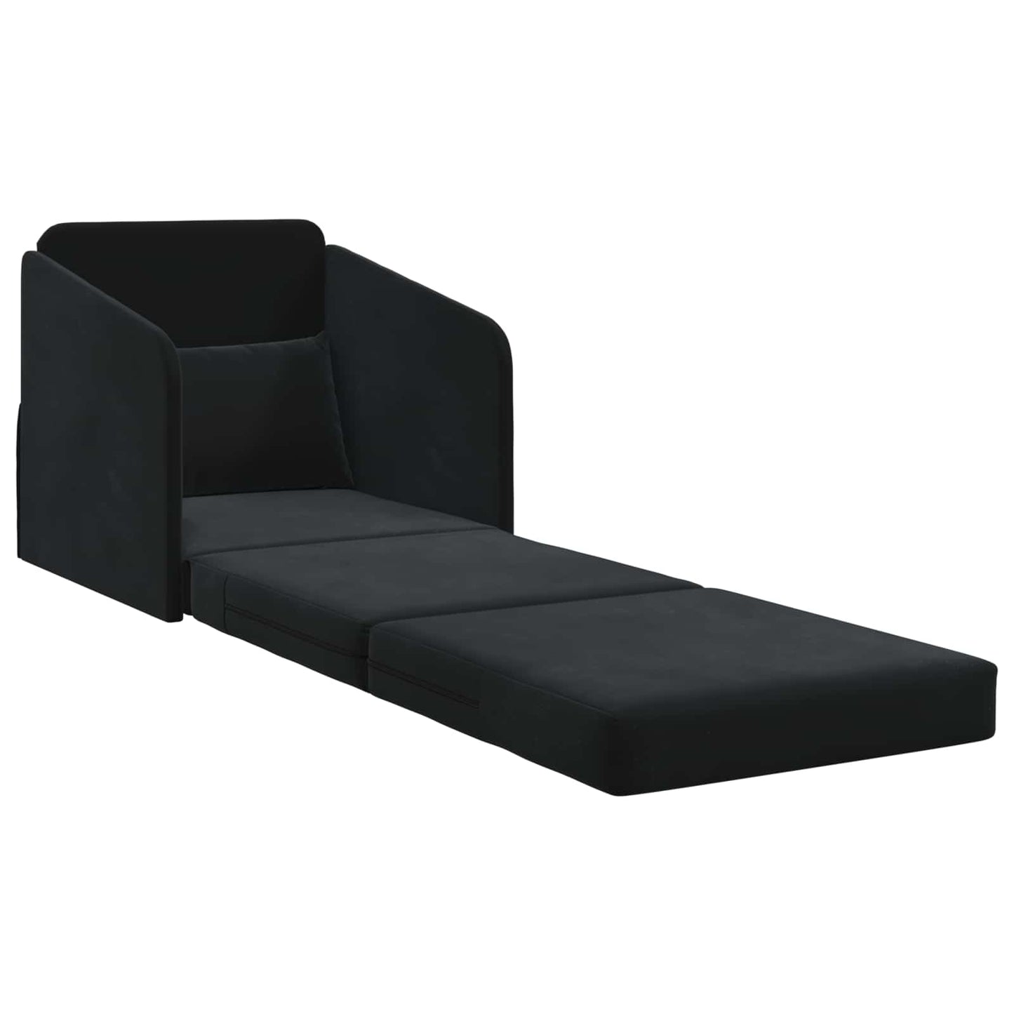 Folding Sofa Bed Black 65 x 80 x 83 cm Velvet