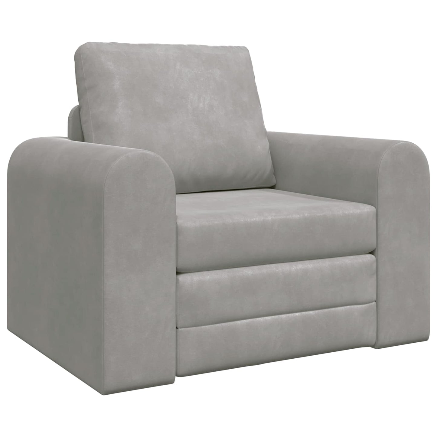 Folding Sofa Bed Light Grey 98 x 71 x 83 cm Velvet