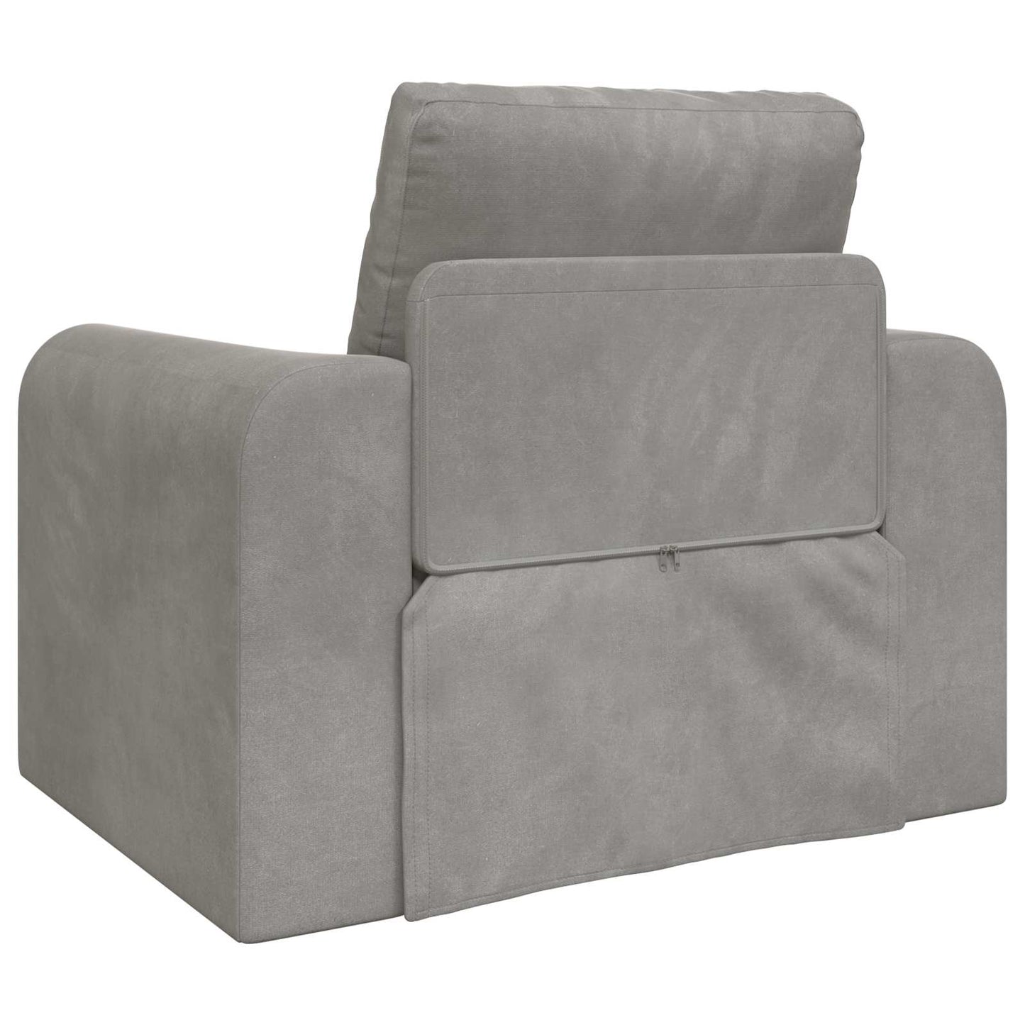 Folding Sofa Bed Light Grey 98 x 71 x 83 cm Velvet