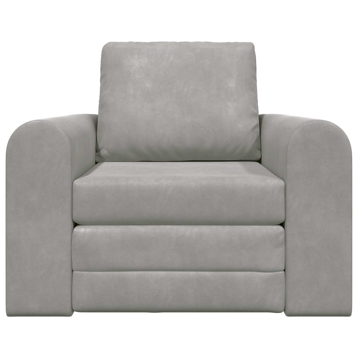 Folding Sofa Bed Light Grey 98 x 71 x 83 cm Velvet