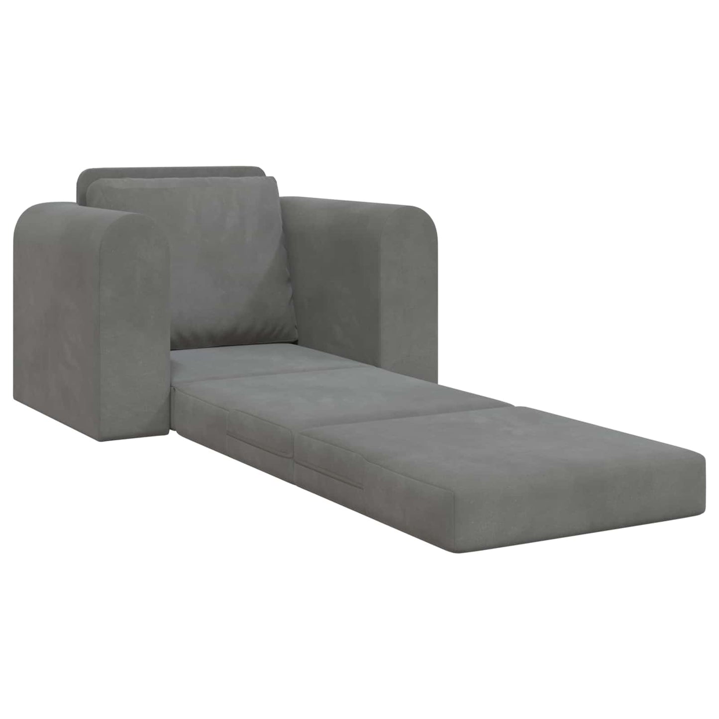 Folding Sofa Bed Dark Grey 98 x 71 x 83 cm Velvet