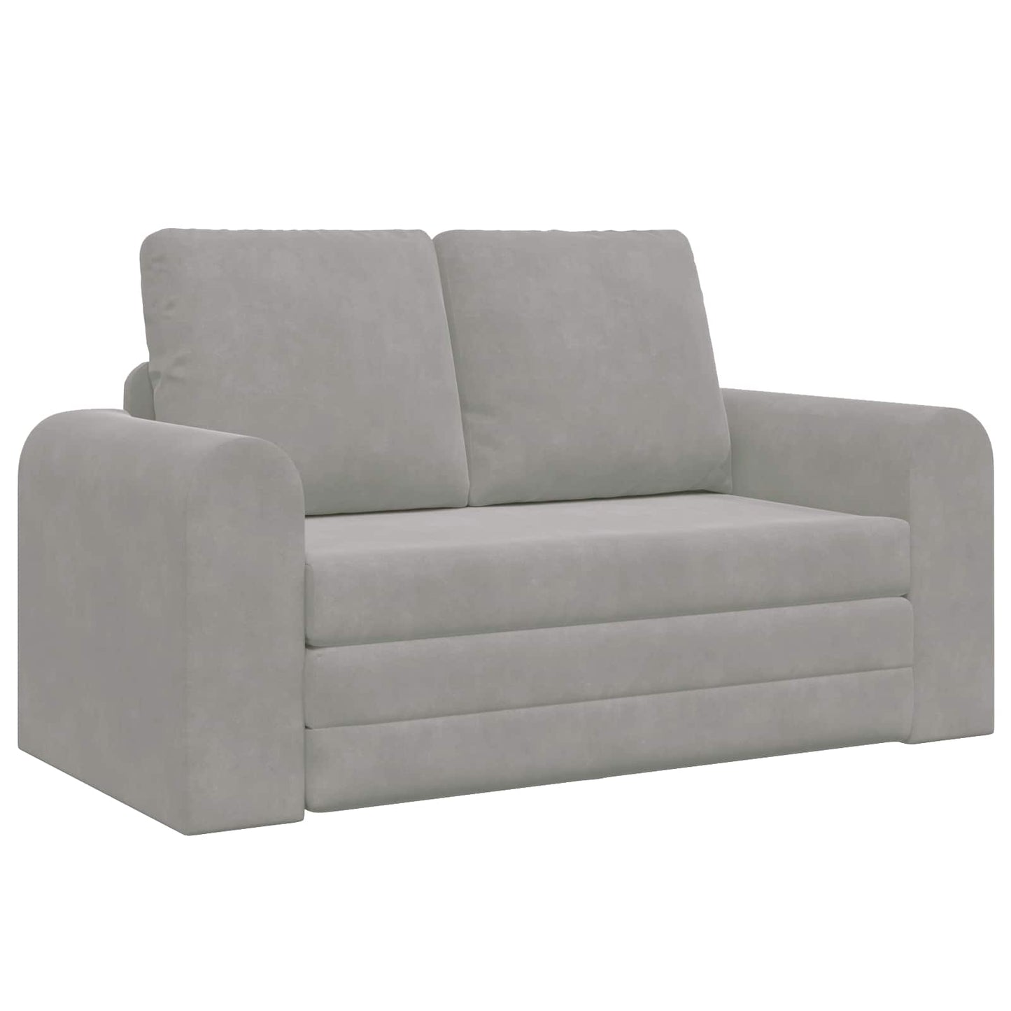 Folding Sofa Bed Light Grey 148 x 71 x 83 cm Velvet