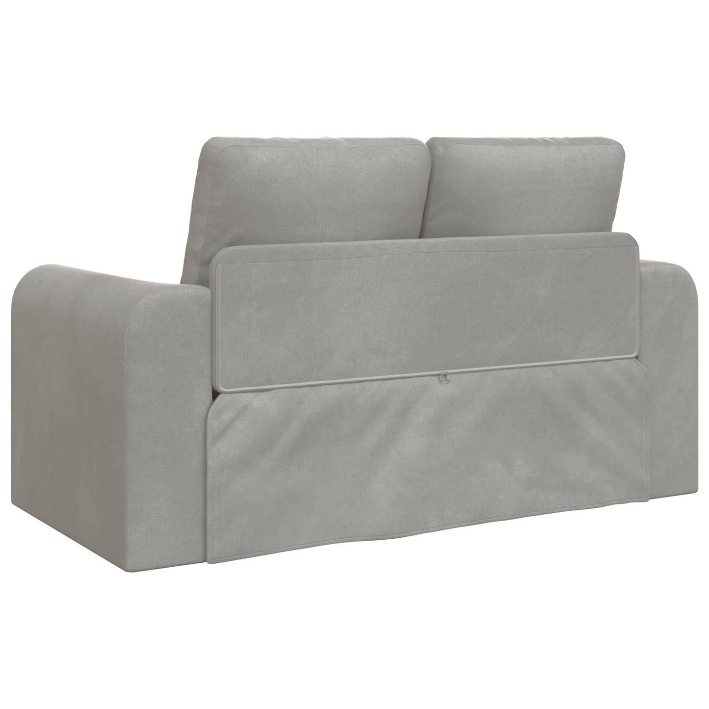 Folding Sofa Bed Light Grey 148 x 71 x 83 cm Velvet