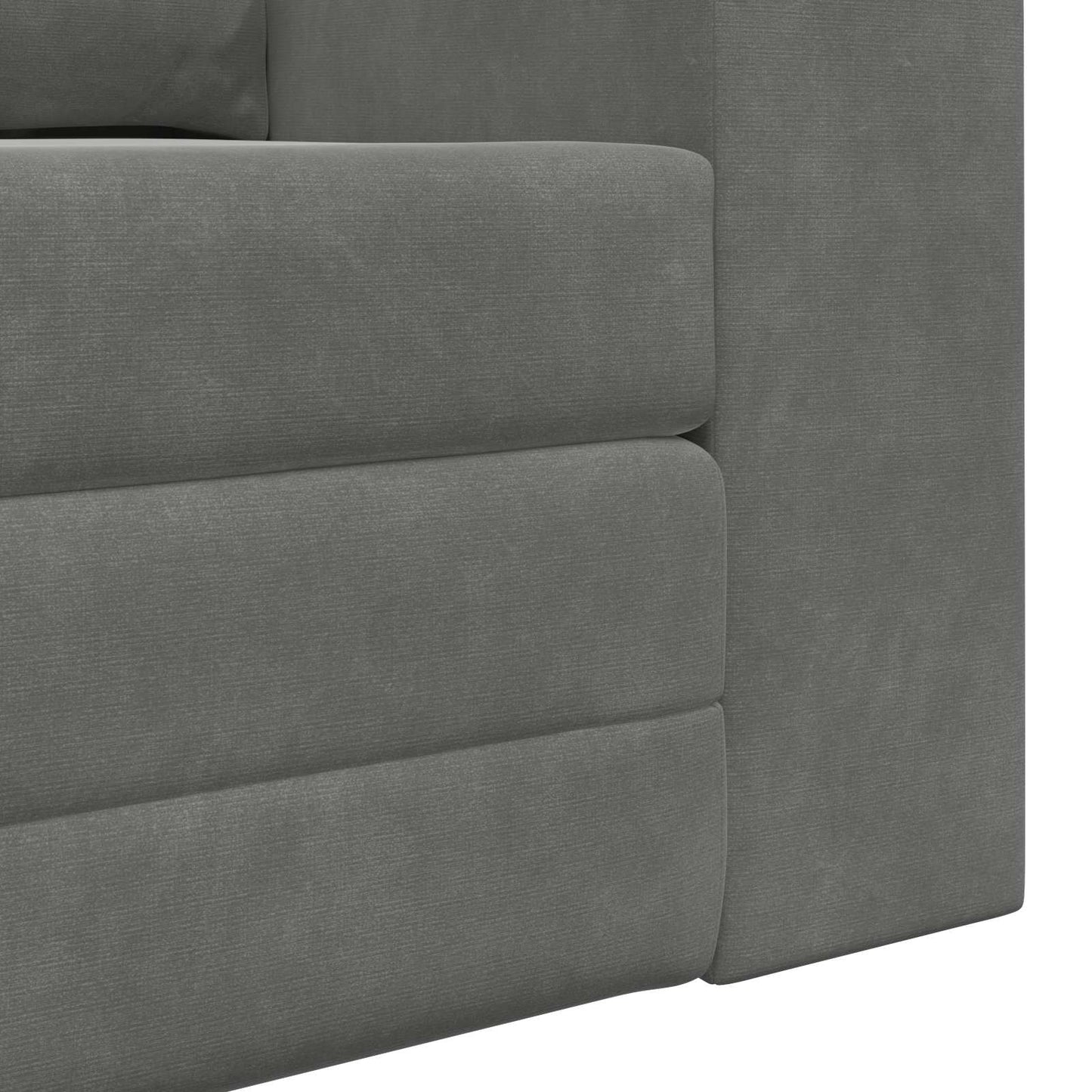 Folding Sofa Bed Dark Grey 148 x 71 x 83 cm Velvet