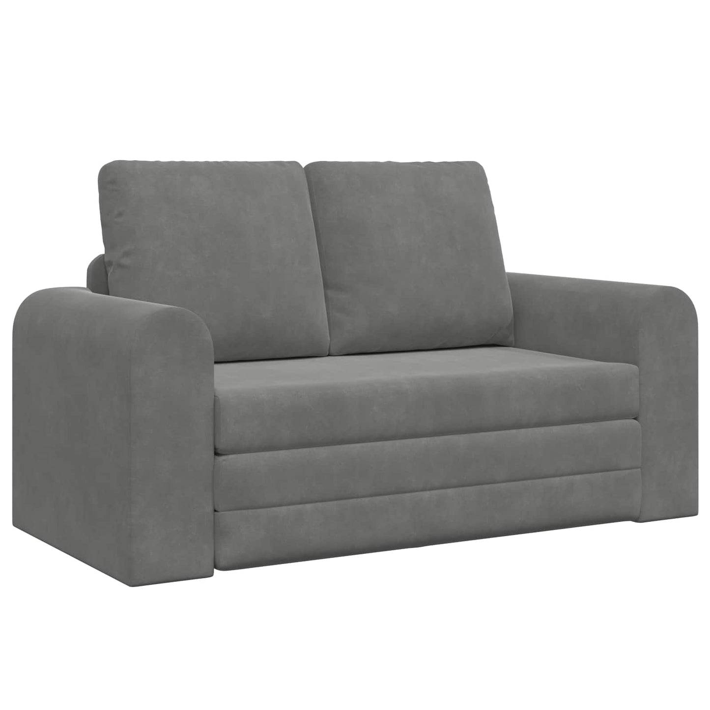 Folding Sofa Bed Dark Grey 148 x 71 x 83 cm Velvet