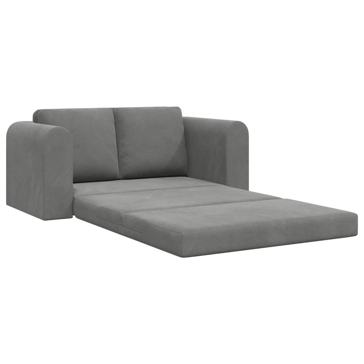 Folding Sofa Bed Dark Grey 148 x 71 x 83 cm Velvet