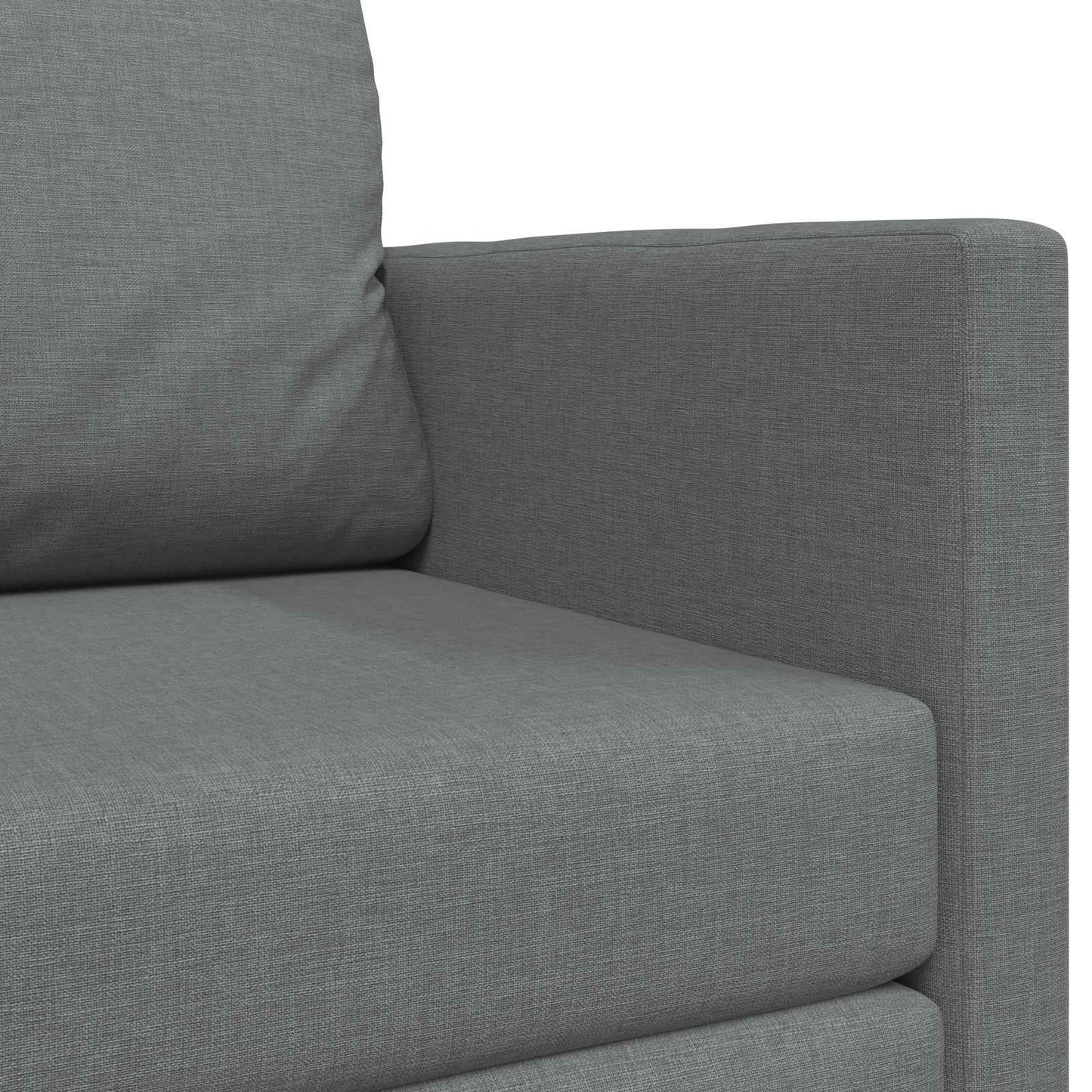2-Seater Folding Sofa Bed Dark Grey 124 x 71 x 78 cm Fabric