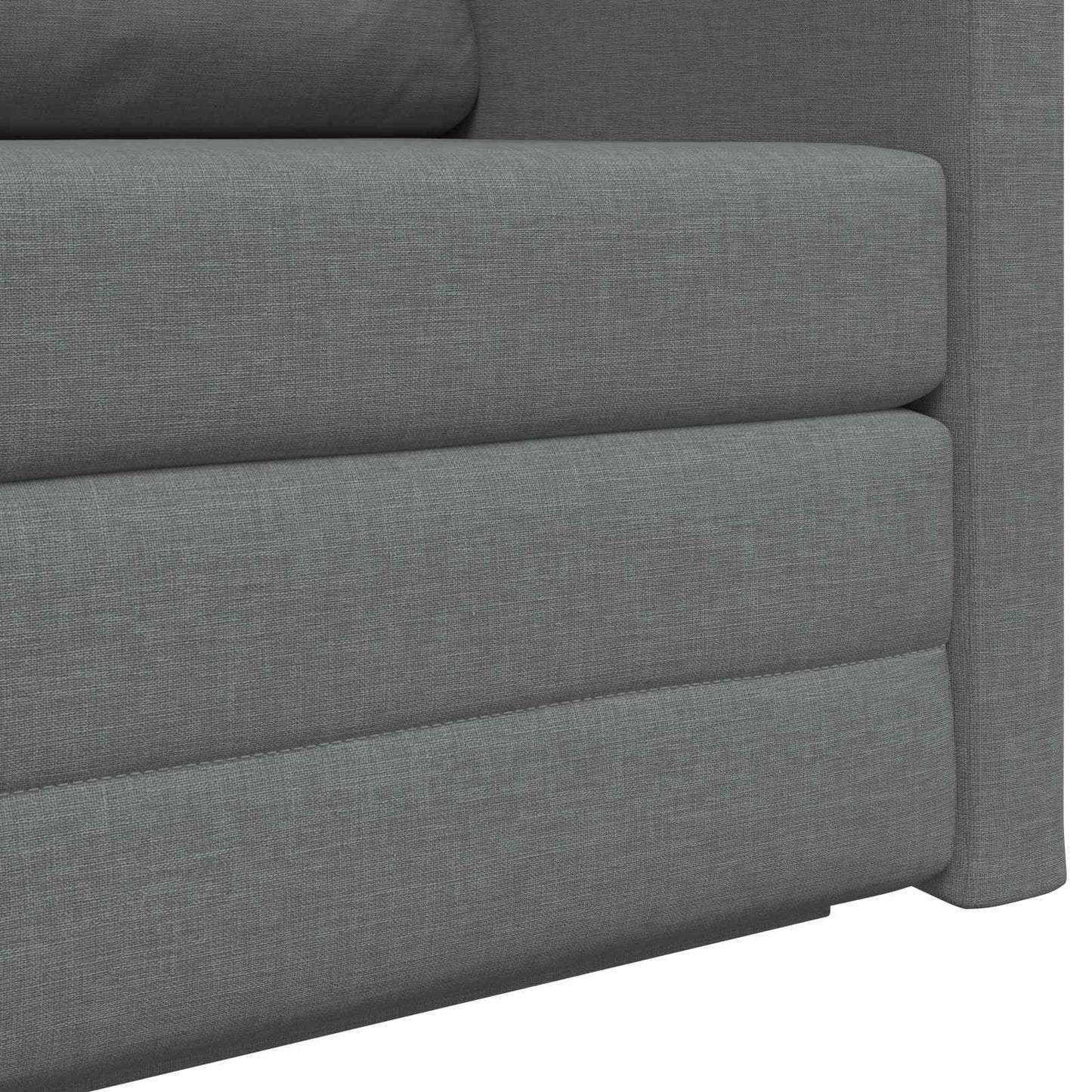 2-Seater Folding Sofa Bed Dark Grey 124 x 71 x 78 cm Fabric
