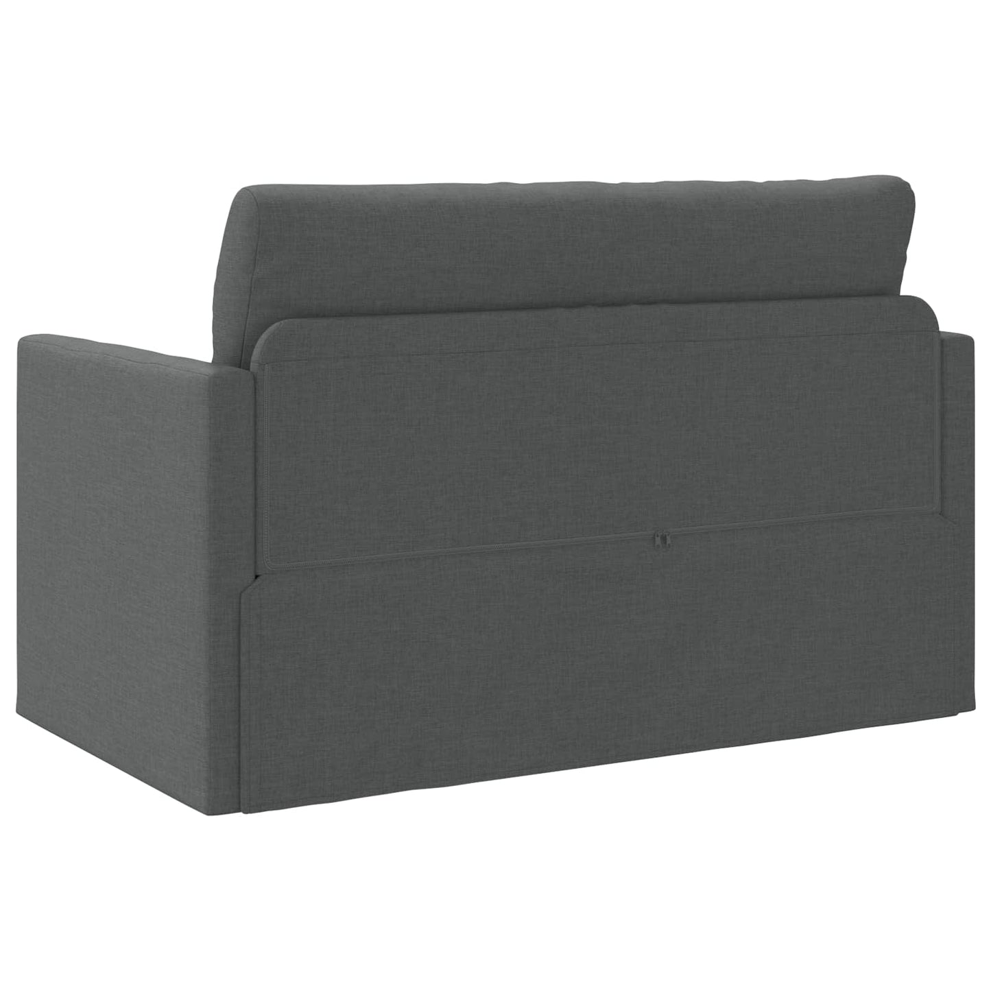 2-Seater Folding Sofa Bed Dark Grey 124 x 71 x 78 cm Fabric