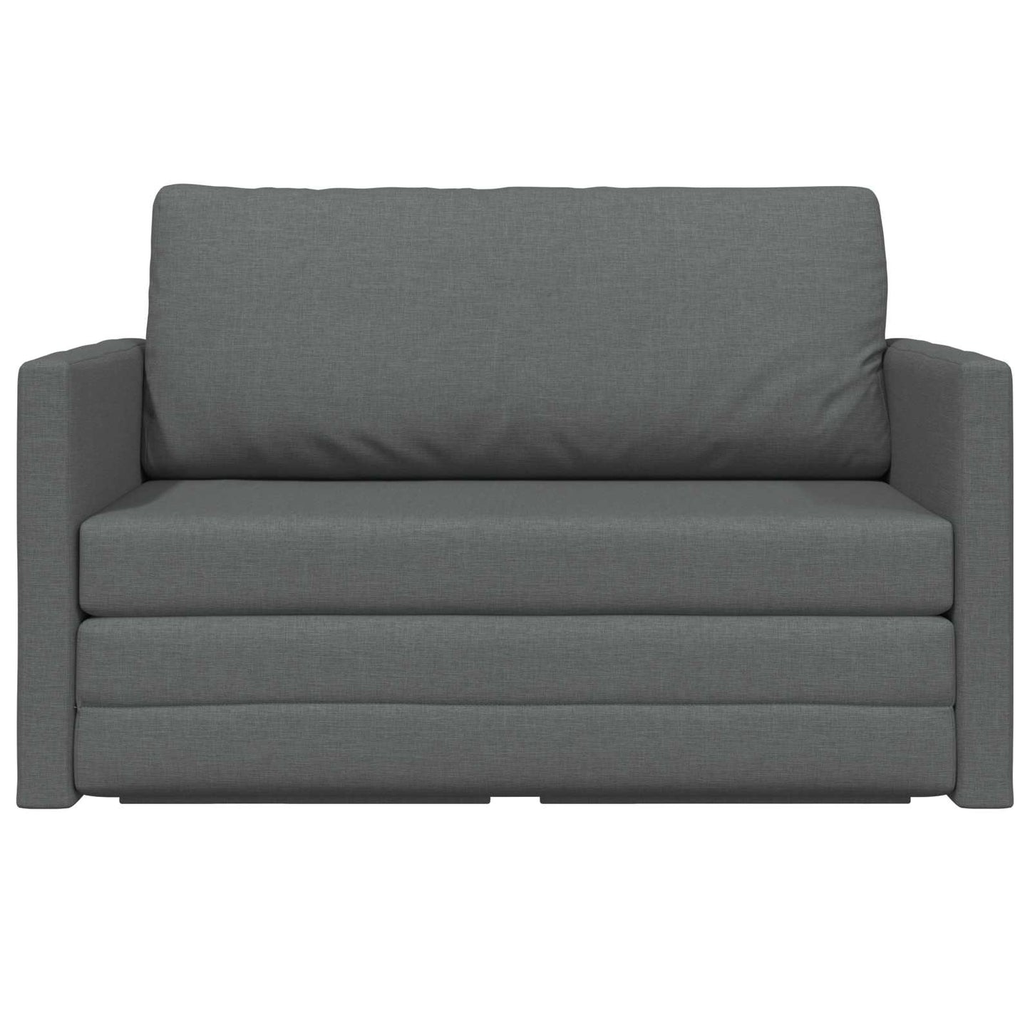2-Seater Folding Sofa Bed Dark Grey 124 x 71 x 78 cm Fabric
