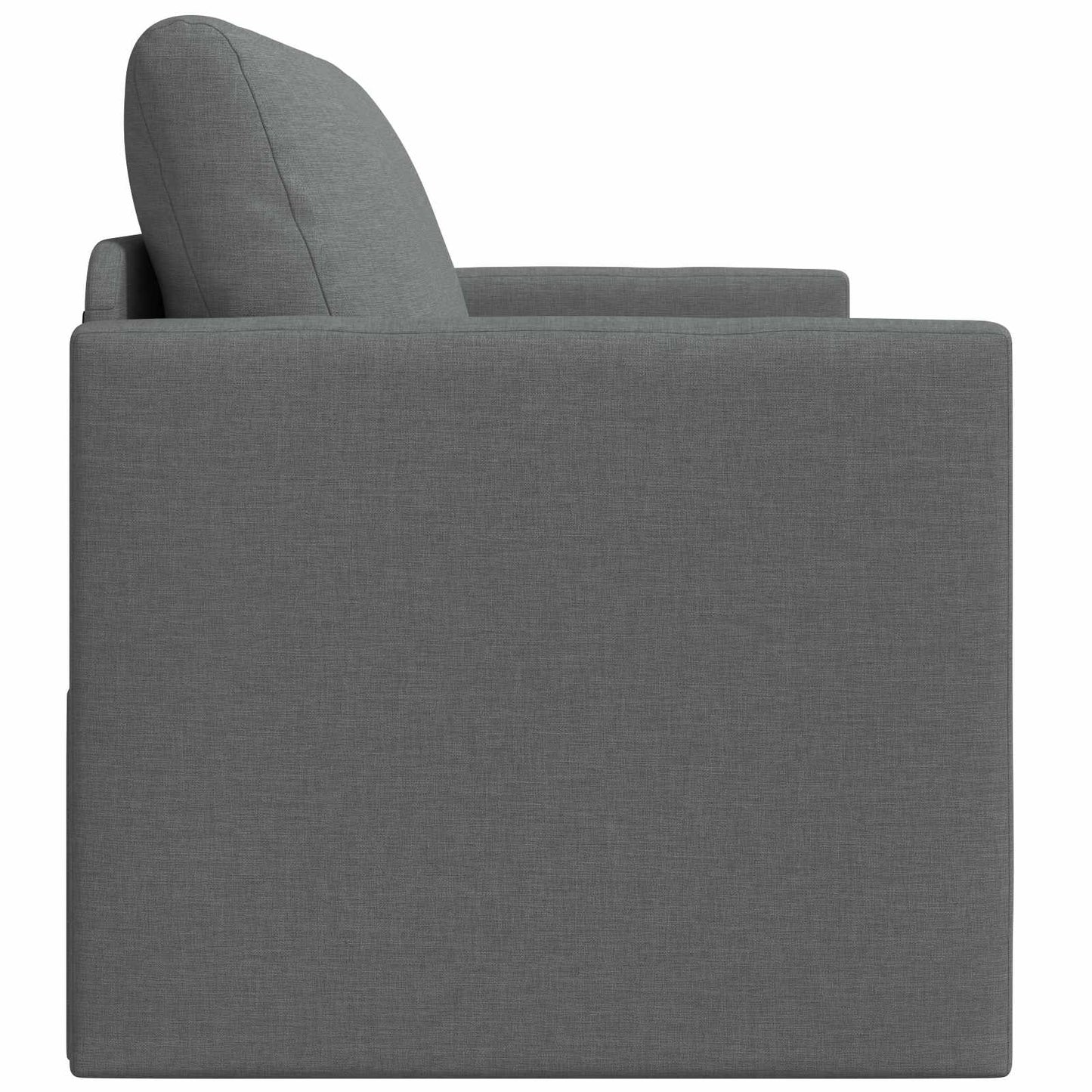 2-Seater Folding Sofa Bed Dark Grey 124 x 71 x 78 cm Fabric