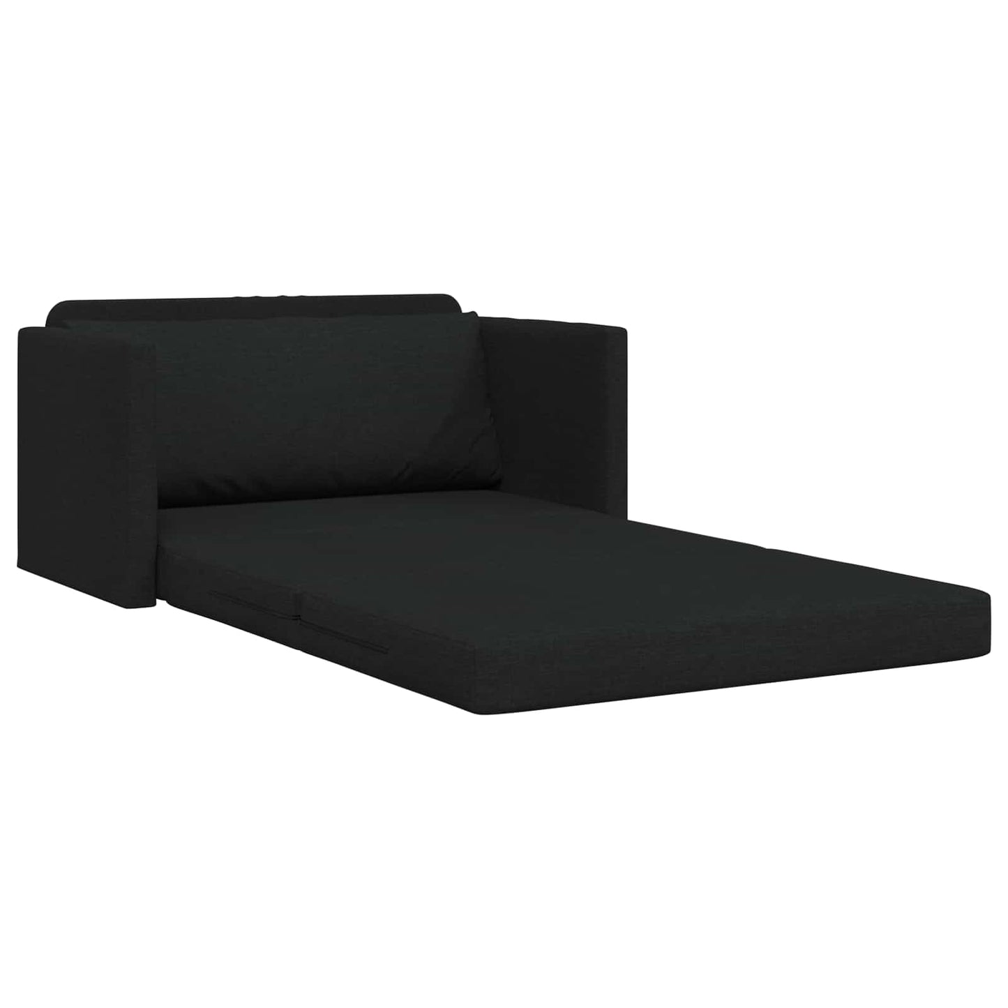2-Seater Folding Sofa Bed Black 124 x 71 x 78 cm Fabric